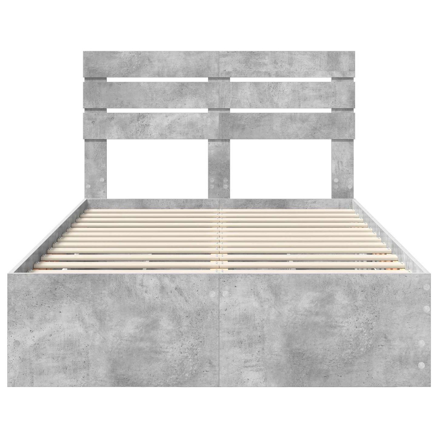 Sengestamme med skuff Betonggrå 135 x 190 cm Ingeniørtre