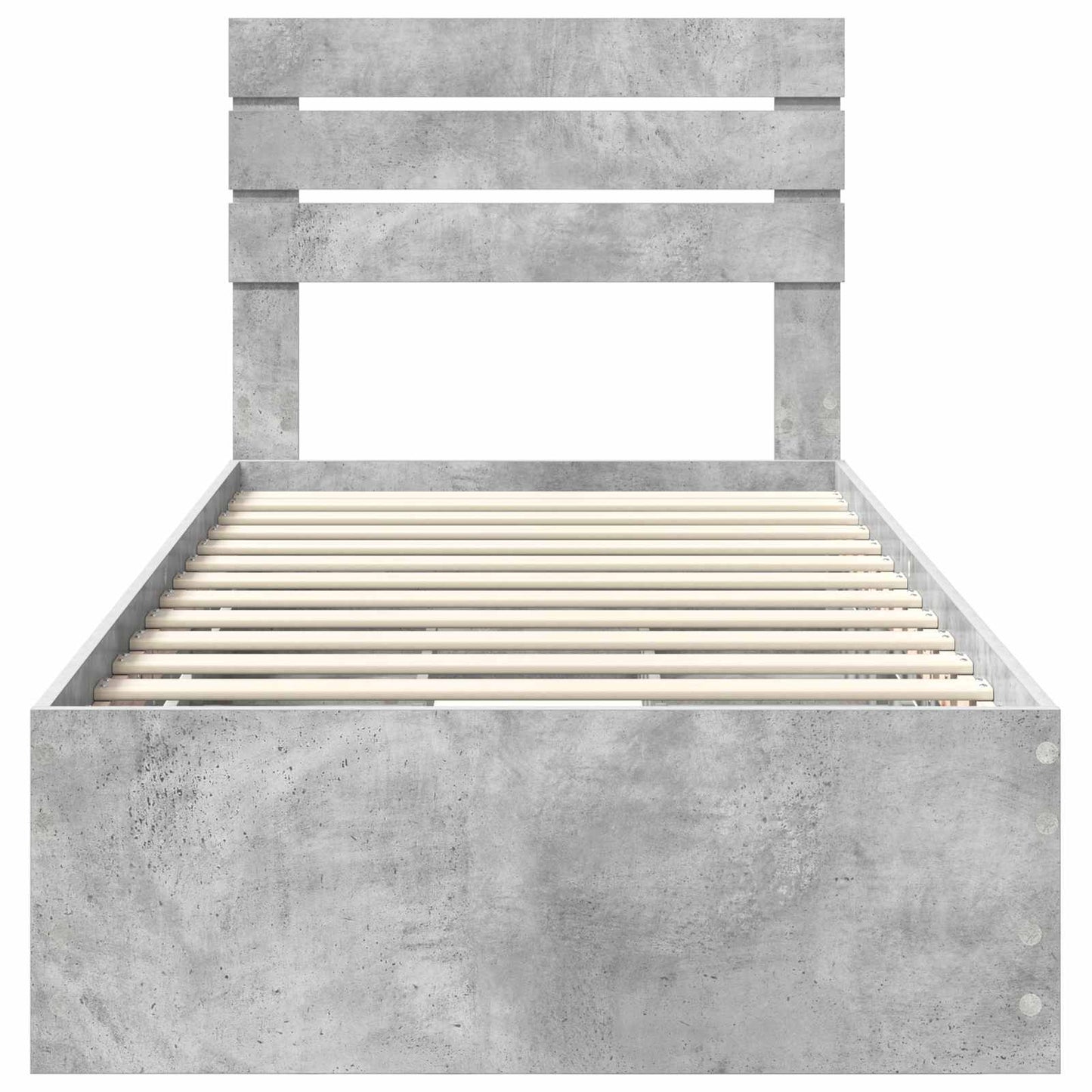 Sengestamme med skuff Betonggrå 90 x 190 cm Ingeniørtre