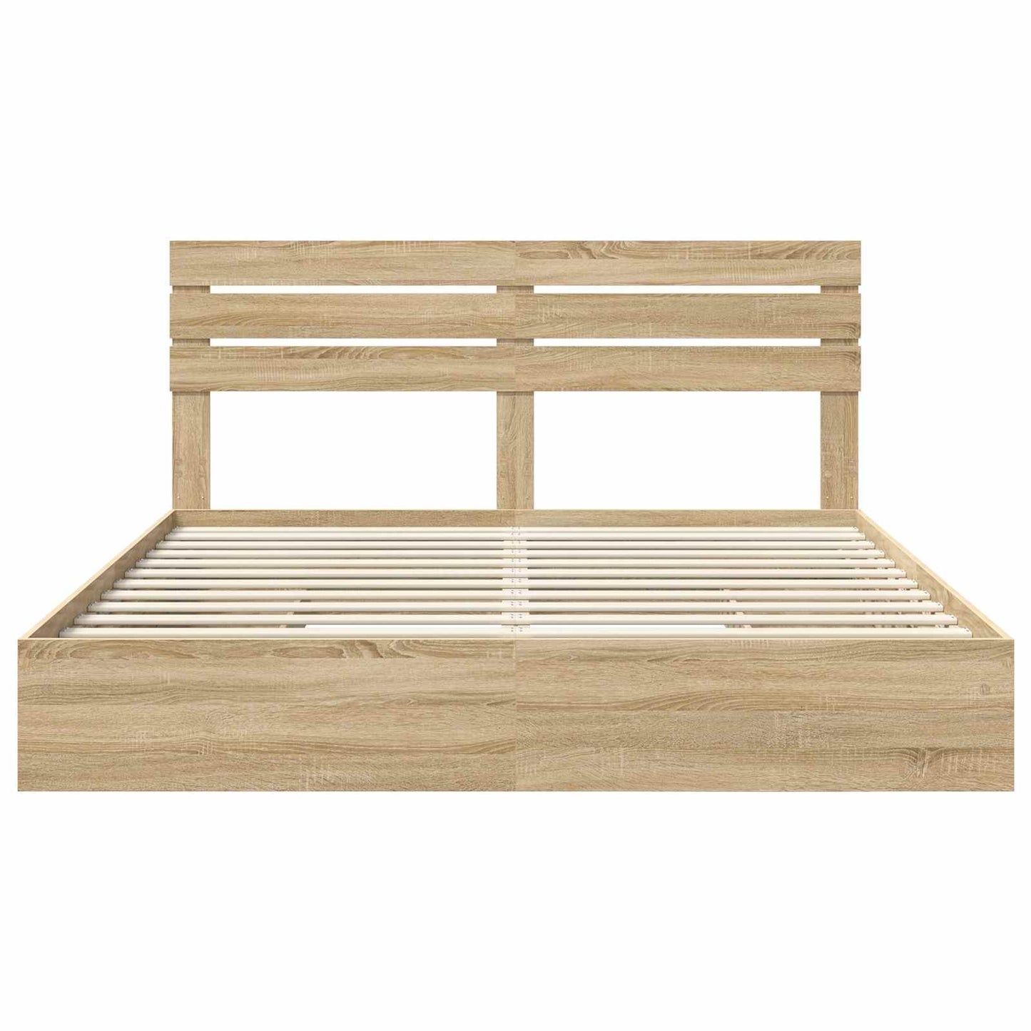 Seng med Oppbevaring Sonoma eik 180 x 200 cm Konstruert tre