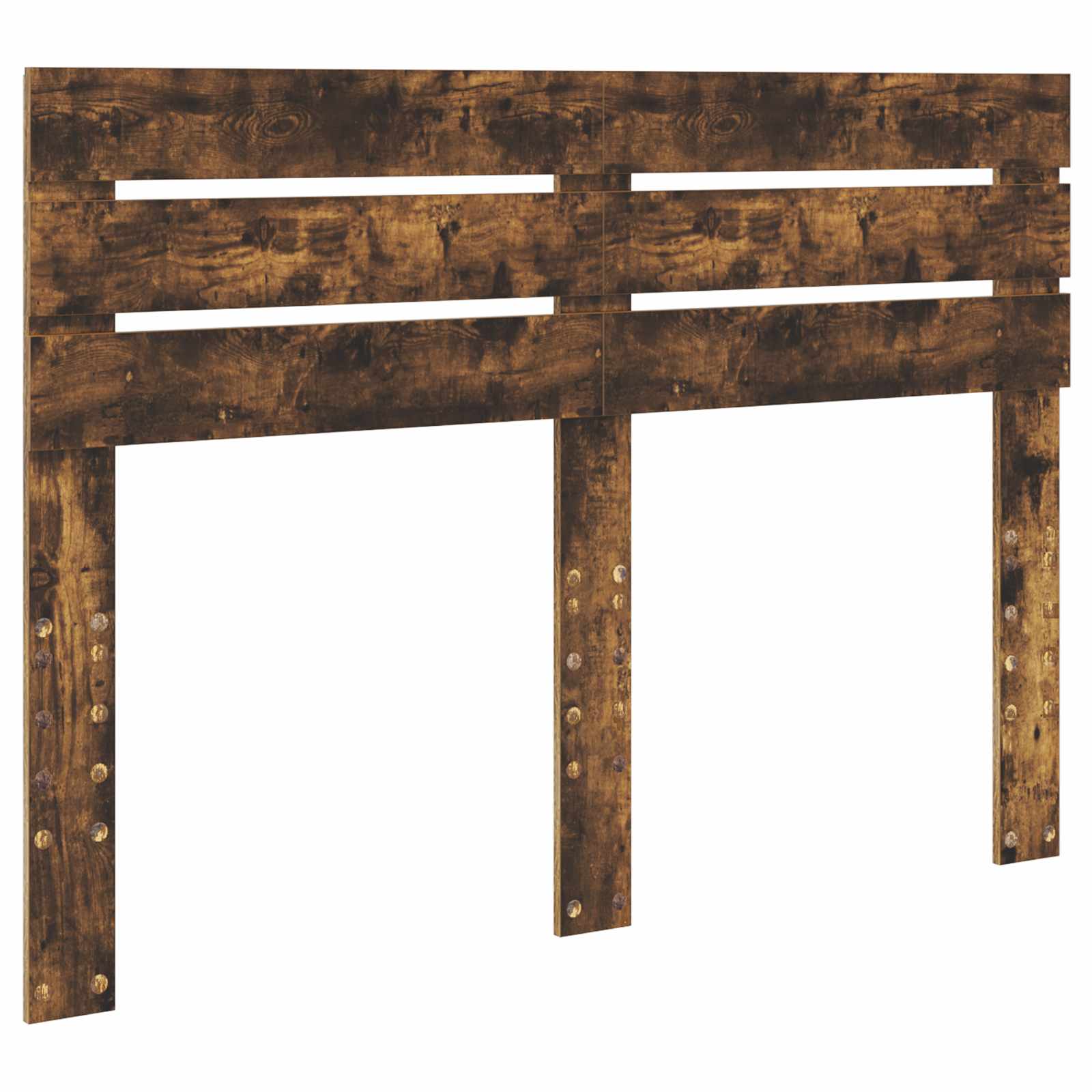 Seng med Oppbevaring Røkt eik 140 x 190 cm Konstruert tre