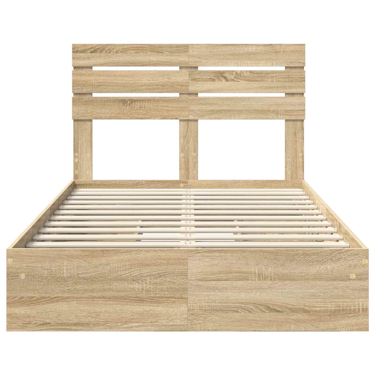 Seng med Oppbevaring Sonoma eik 135 x 190 cm Konstruert tre