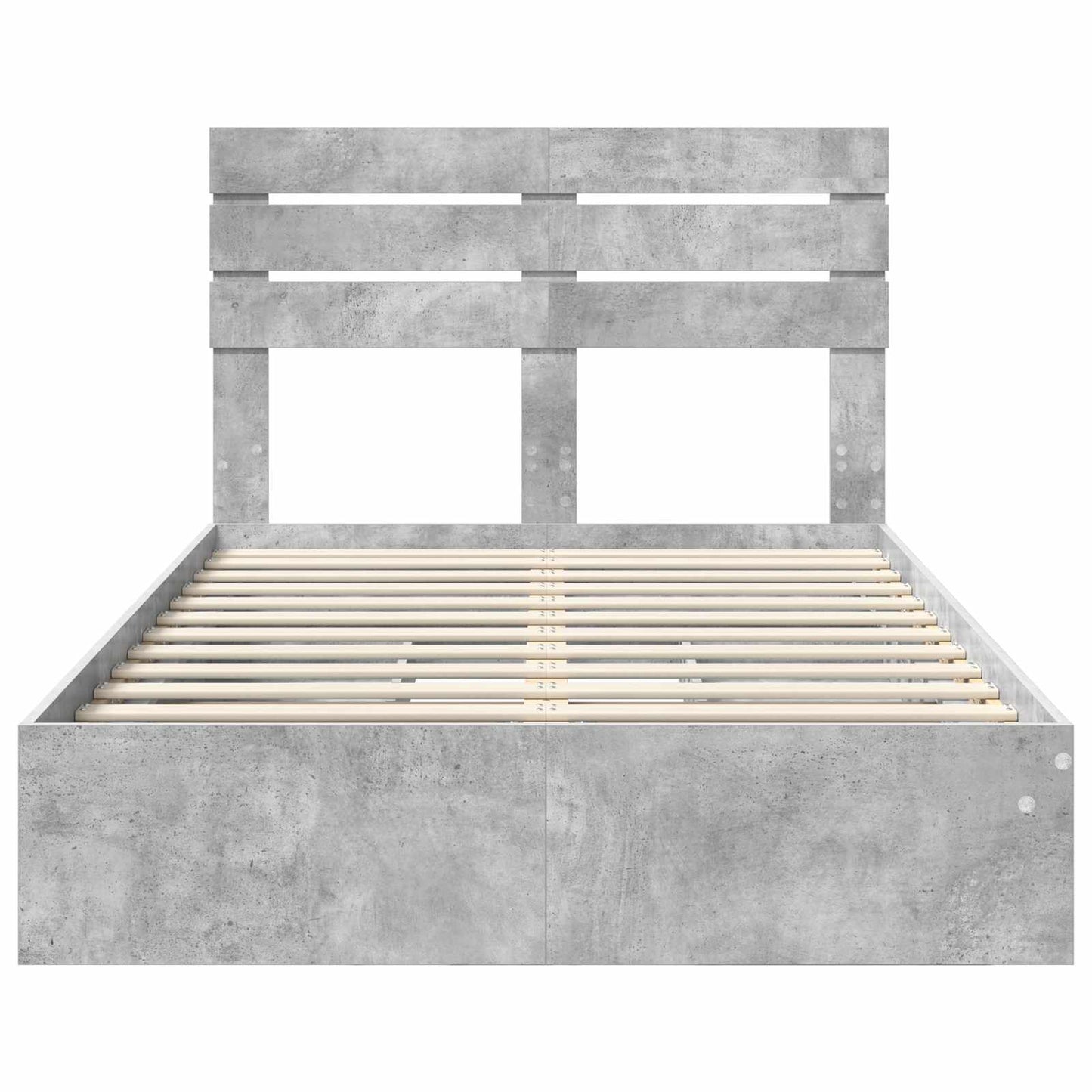 Seng med Oppbevaring Betonggrå 135 x 190 cm Konstruert tre