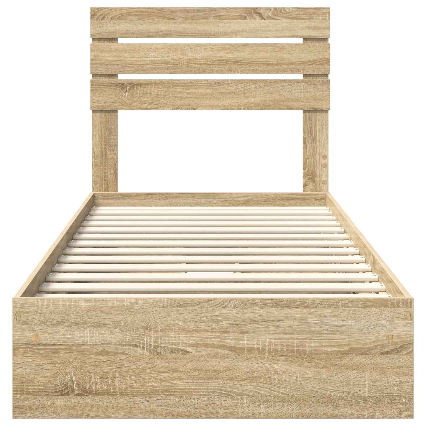 Seng med Oppbevaring Sonoma eik 90 x 200 cm Konstruert tre