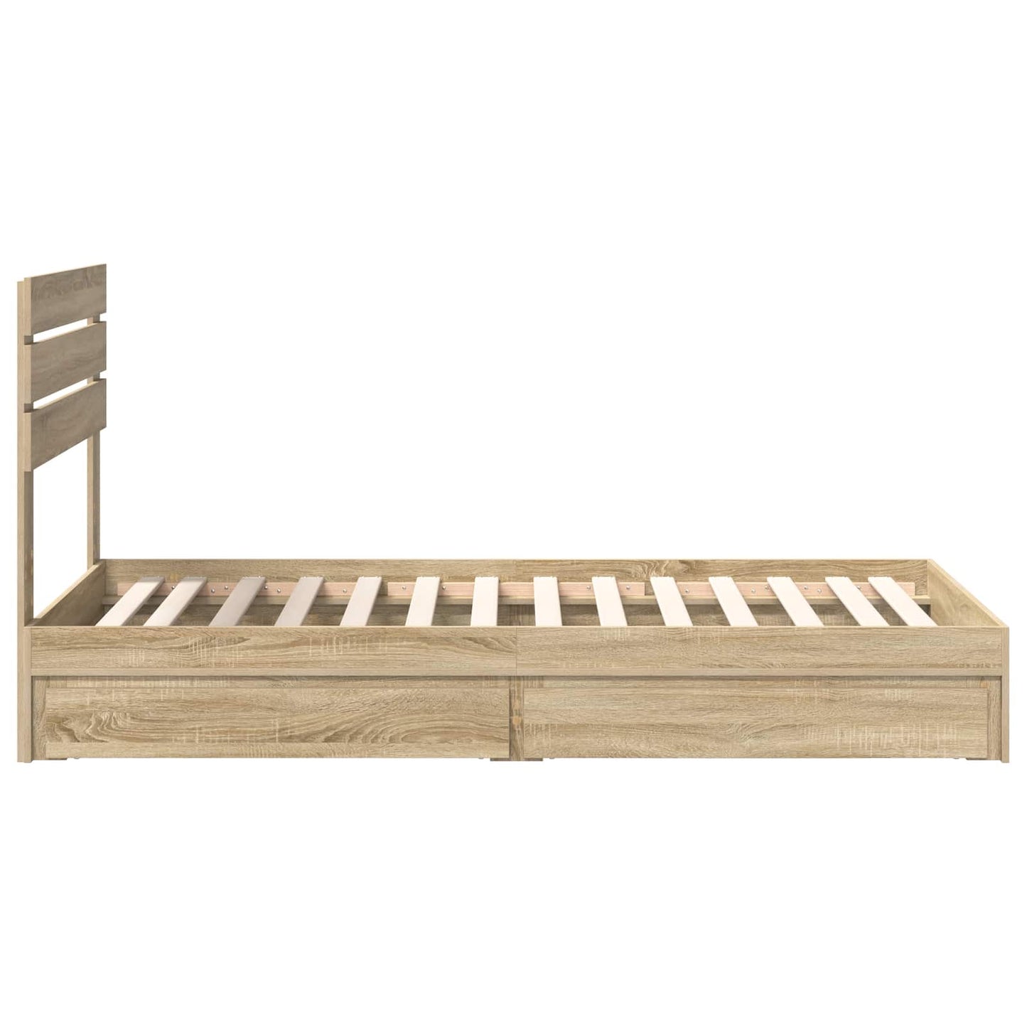 Seng med Oppbevaring Sonoma eik 90 x 200 cm Konstruert tre