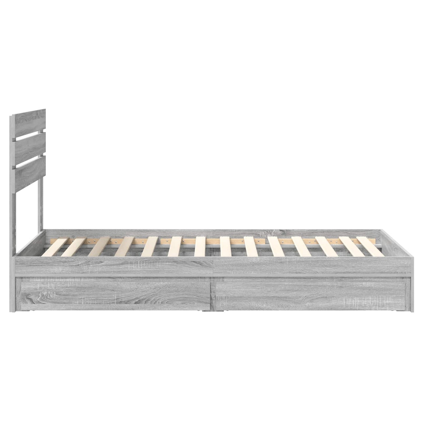 Seng med Oppbevaring Grå Sonoma 90 x 200 cm Konstruert tre