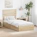 Seng med Oppbevaring Sonoma eik 90 x 190 cm Konstruert tre