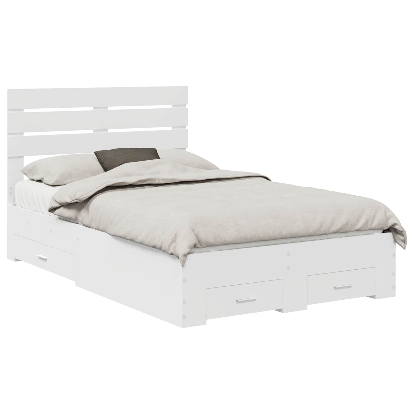 Sengestamme med skuff med hodegjerde med lagring Konstruert tre