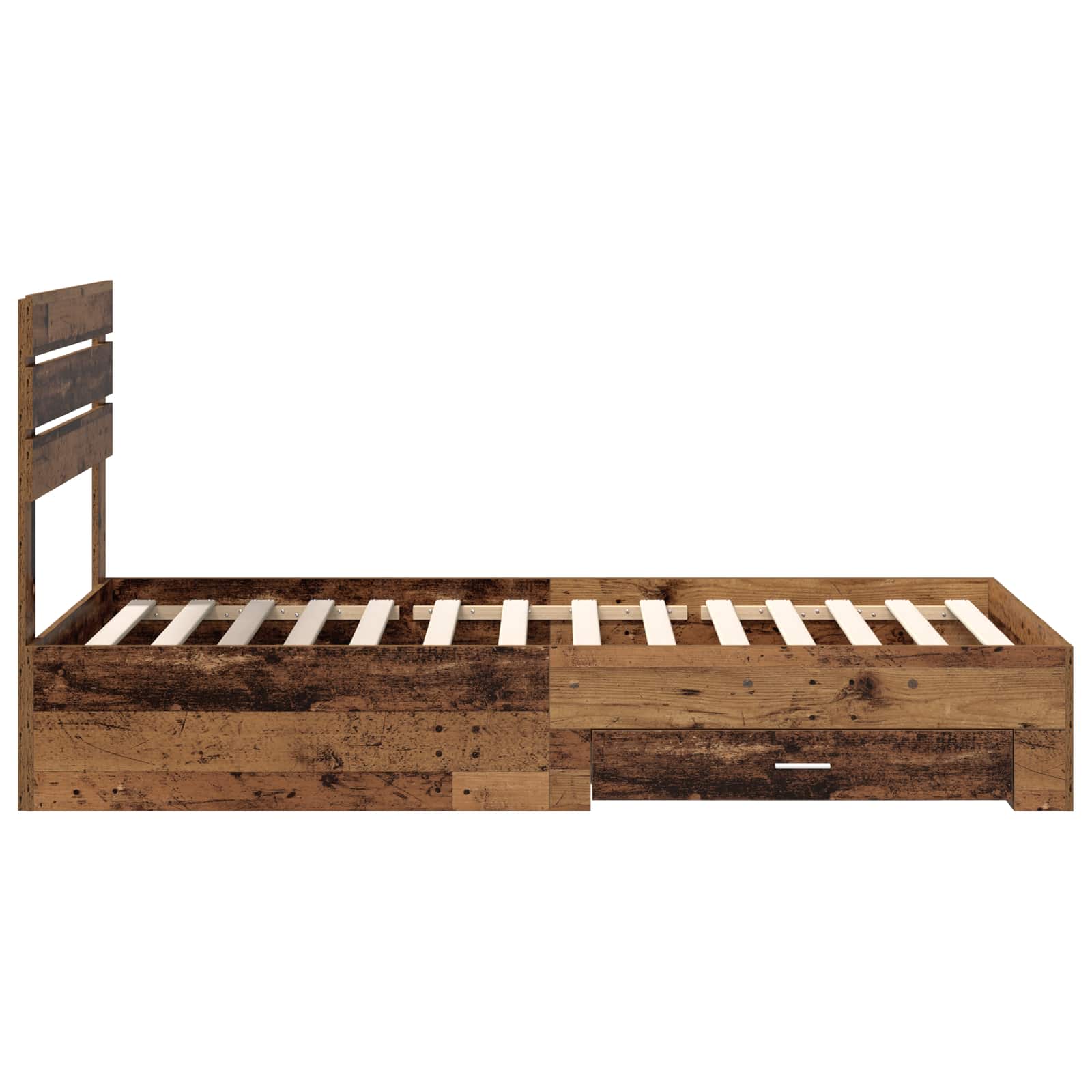 Sengestamme med skuff med hodegjerde med lagring Konstruert tre