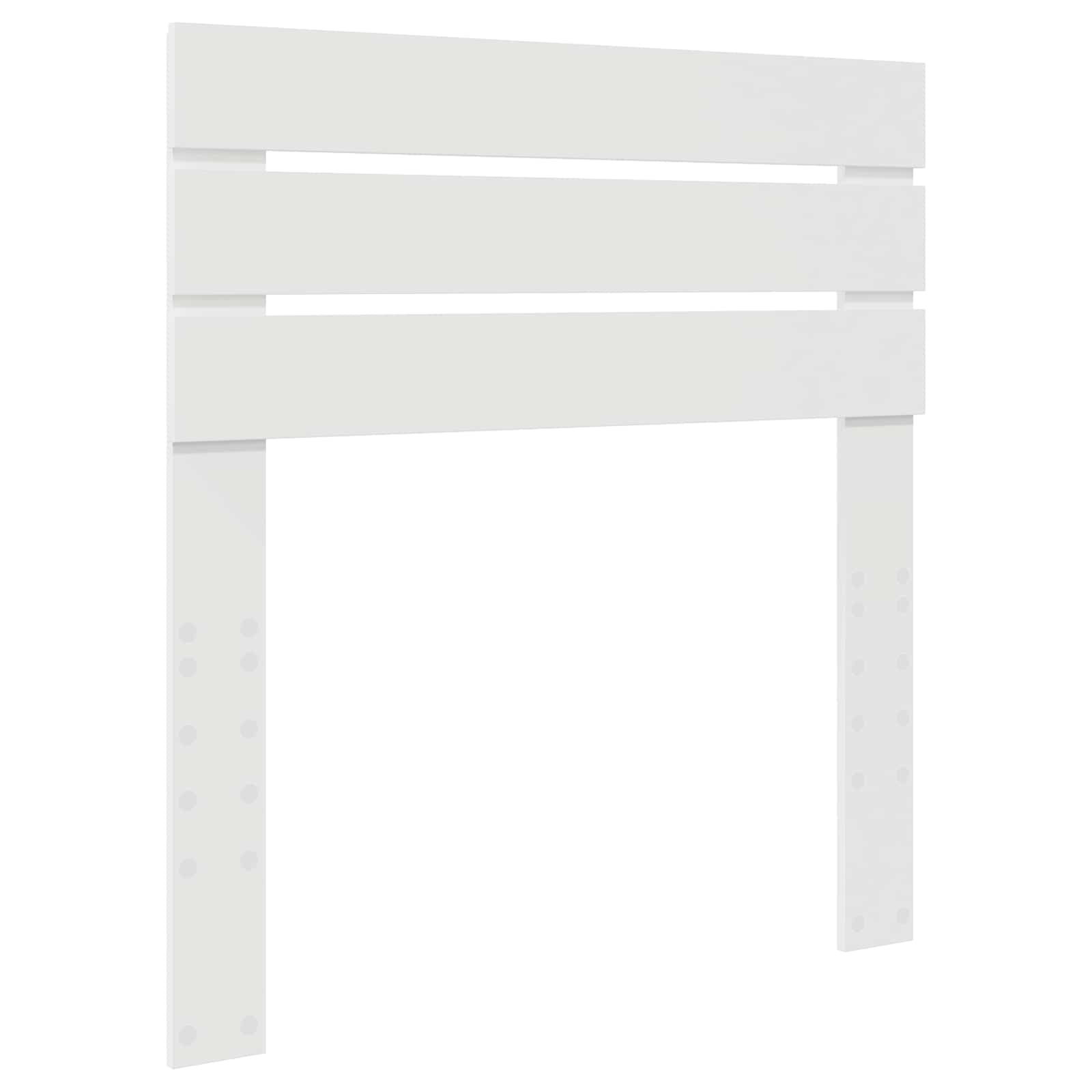 Sengestamme med skuff Hvit og Sølv 75 x 190 cm Konstruert tre