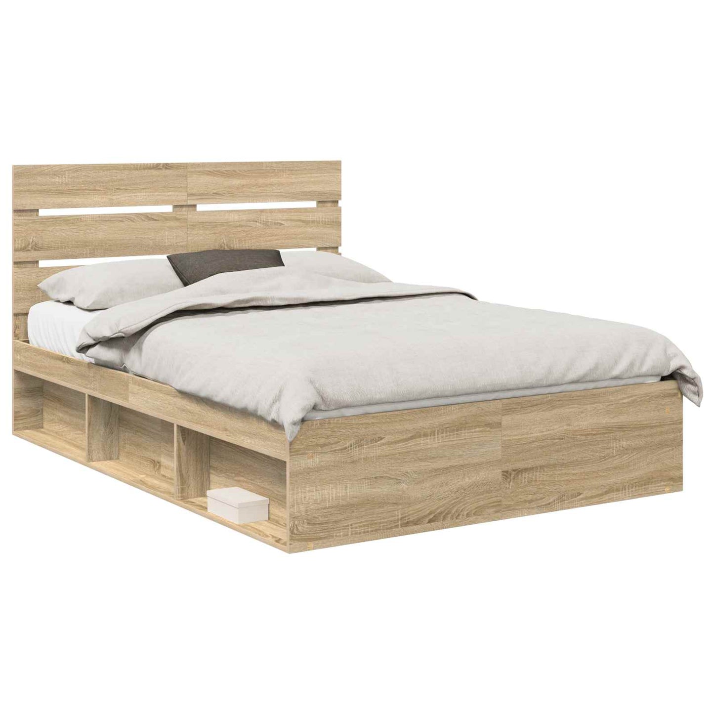 Sengestamme med hodegjerde Sonoma 140 x 190 cm Massiv furu