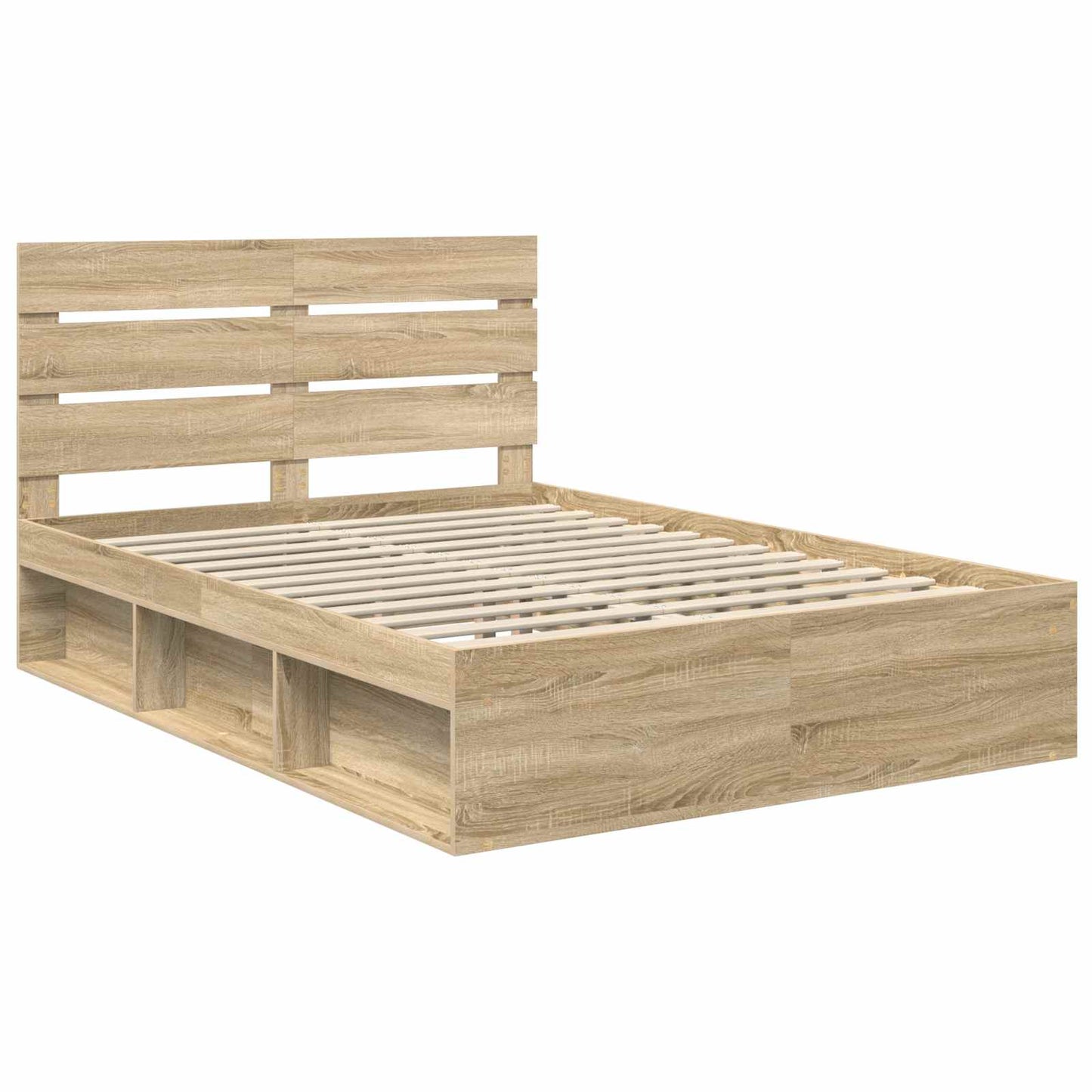 Sengestamme med hodegjerde Sonoma 140 x 190 cm Massiv furu