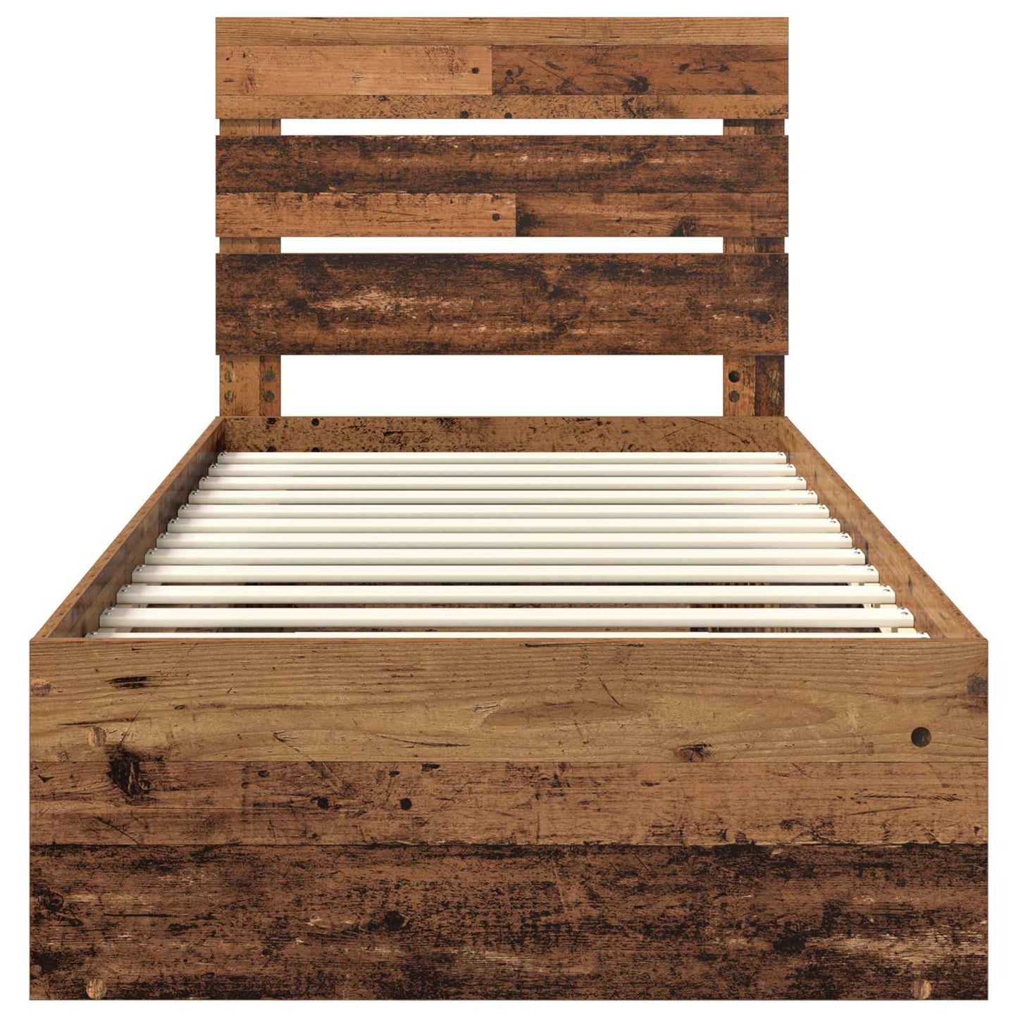 Sengestamme med hodegjerde Gammelt tre 100 x 200 cm Massiv furu