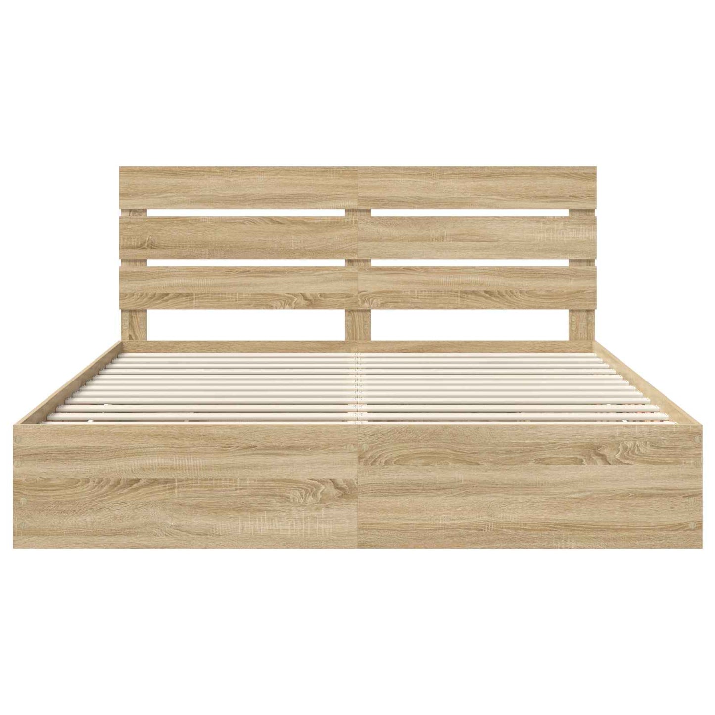 Sengestamme med skuff Sonoma eik 200 x 200 cm Ingeniørtre