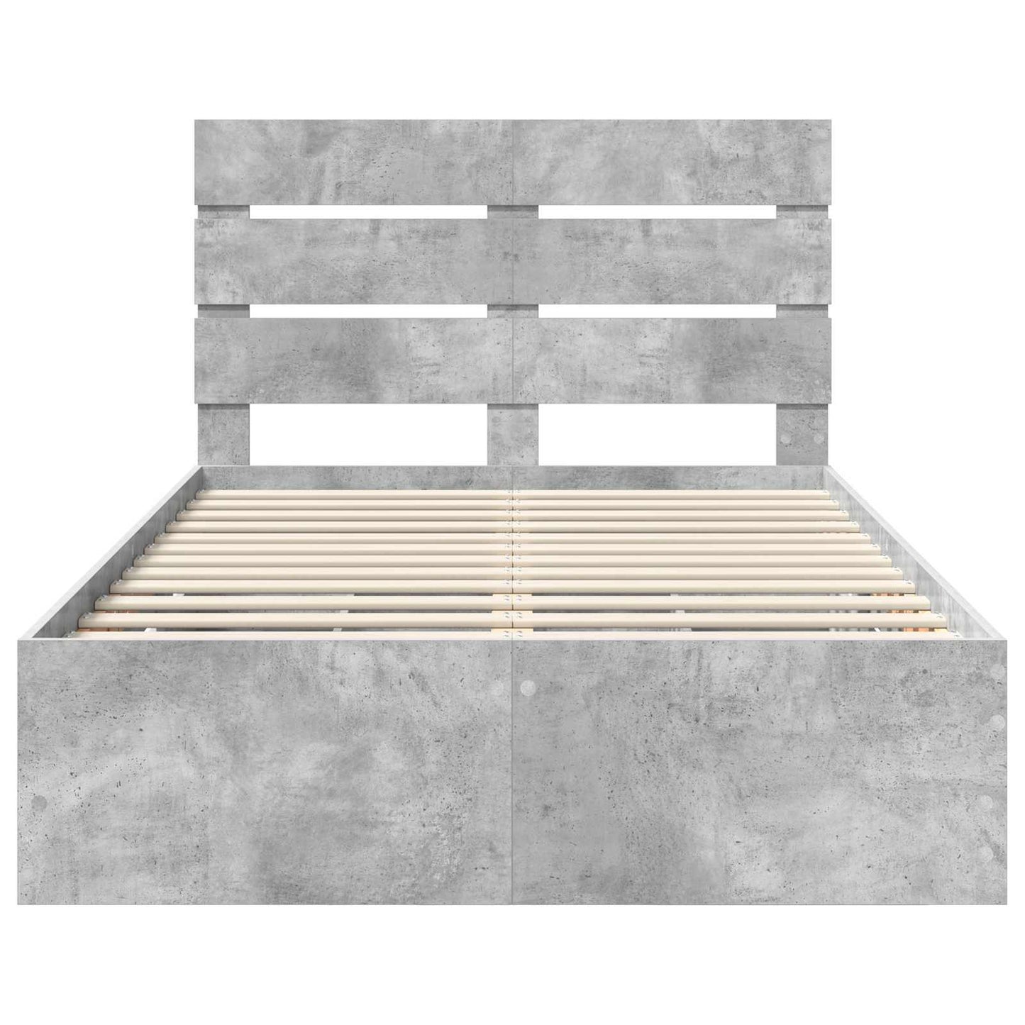 Sengestamme med skuff Betonggrå 135 x 190 cm Ingeniørtre