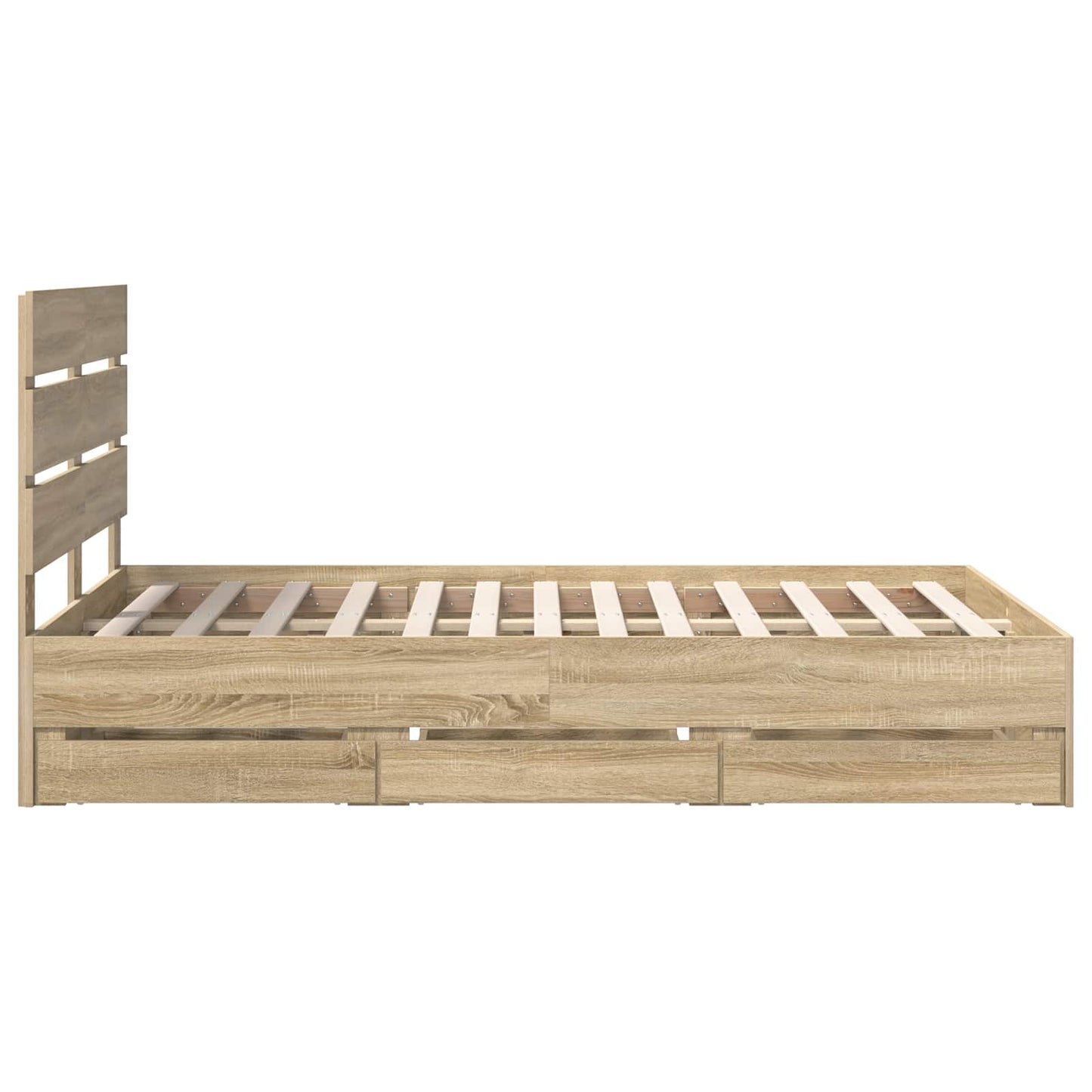 Sengestamme med skuff Sonoma eik 120 x 190 cm Ingeniørtre
