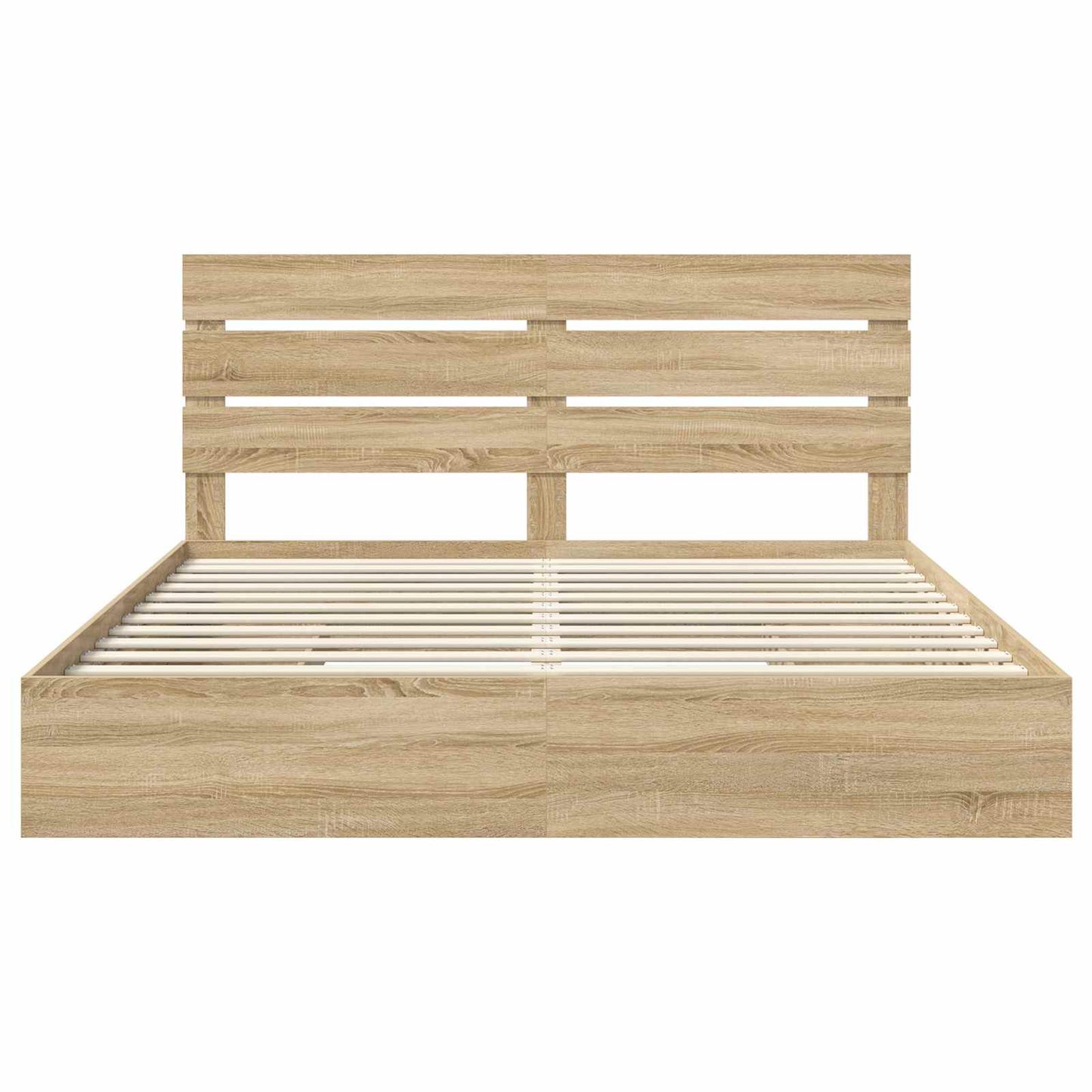Seng med Oppbevaring Sonoma eik 180 x 200 cm Konstruert tre