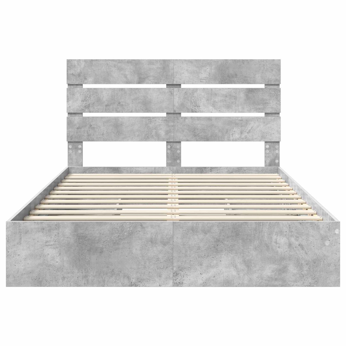 Seng med Oppbevaring Betonggrå 150 x 200 cm Konstruert tre