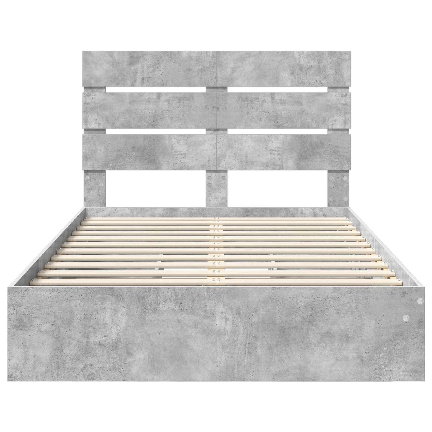Seng med Oppbevaring Betonggrå 135 x 190 cm Konstruert tre