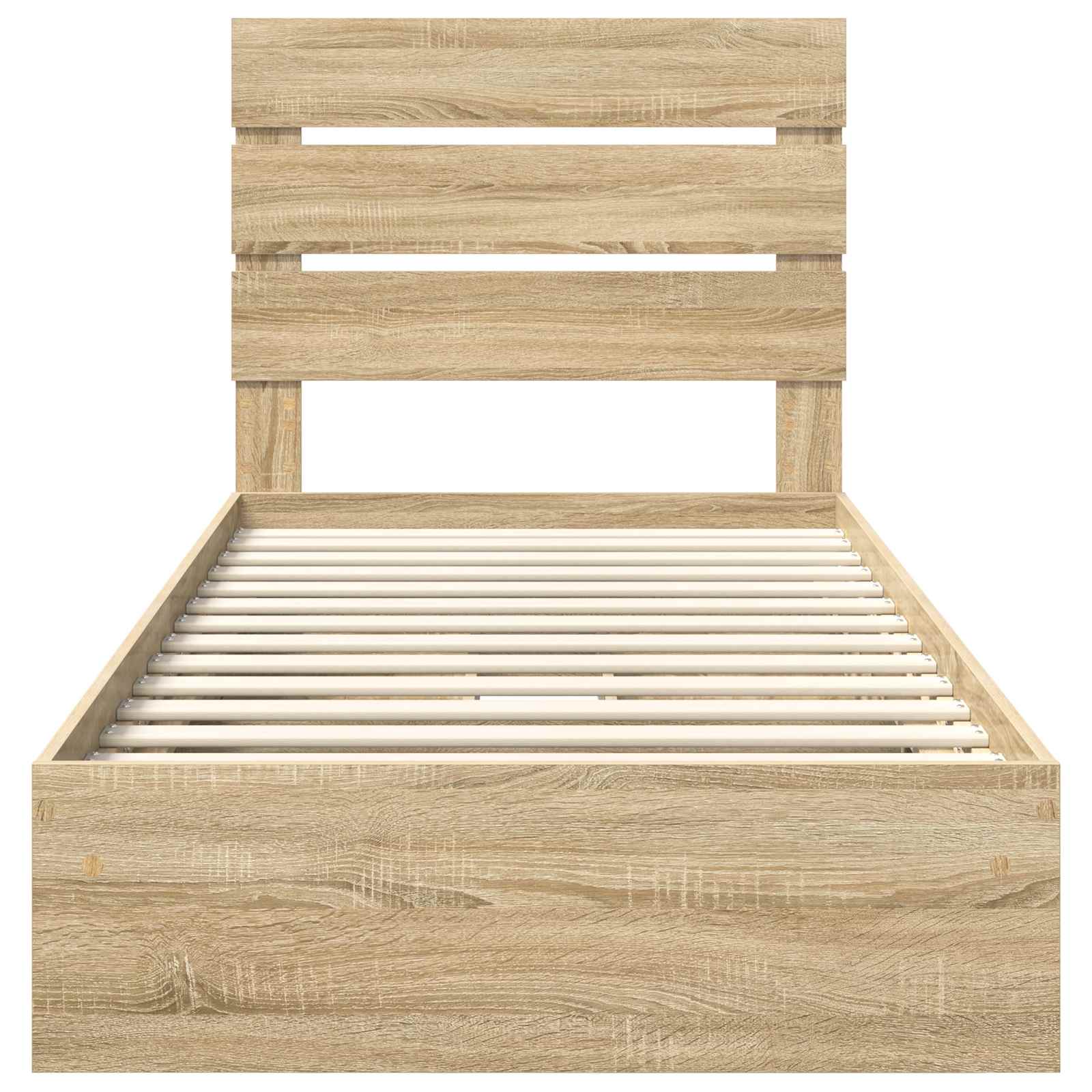 Seng med Oppbevaring Sonoma eik 100 x 200 cm Konstruert tre
