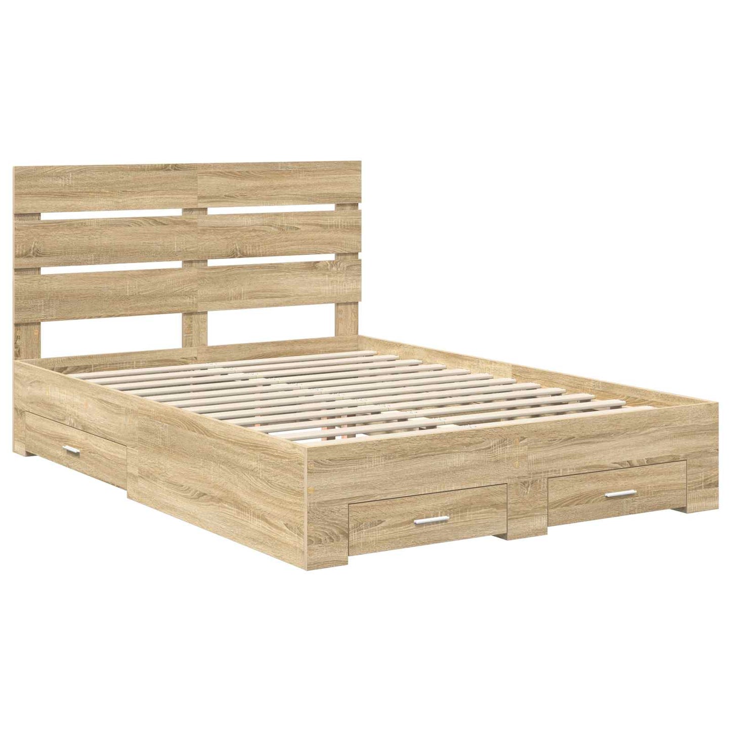Sengestamme med skuff Sonoma eik 140 x 190 cm Konstruert tre
