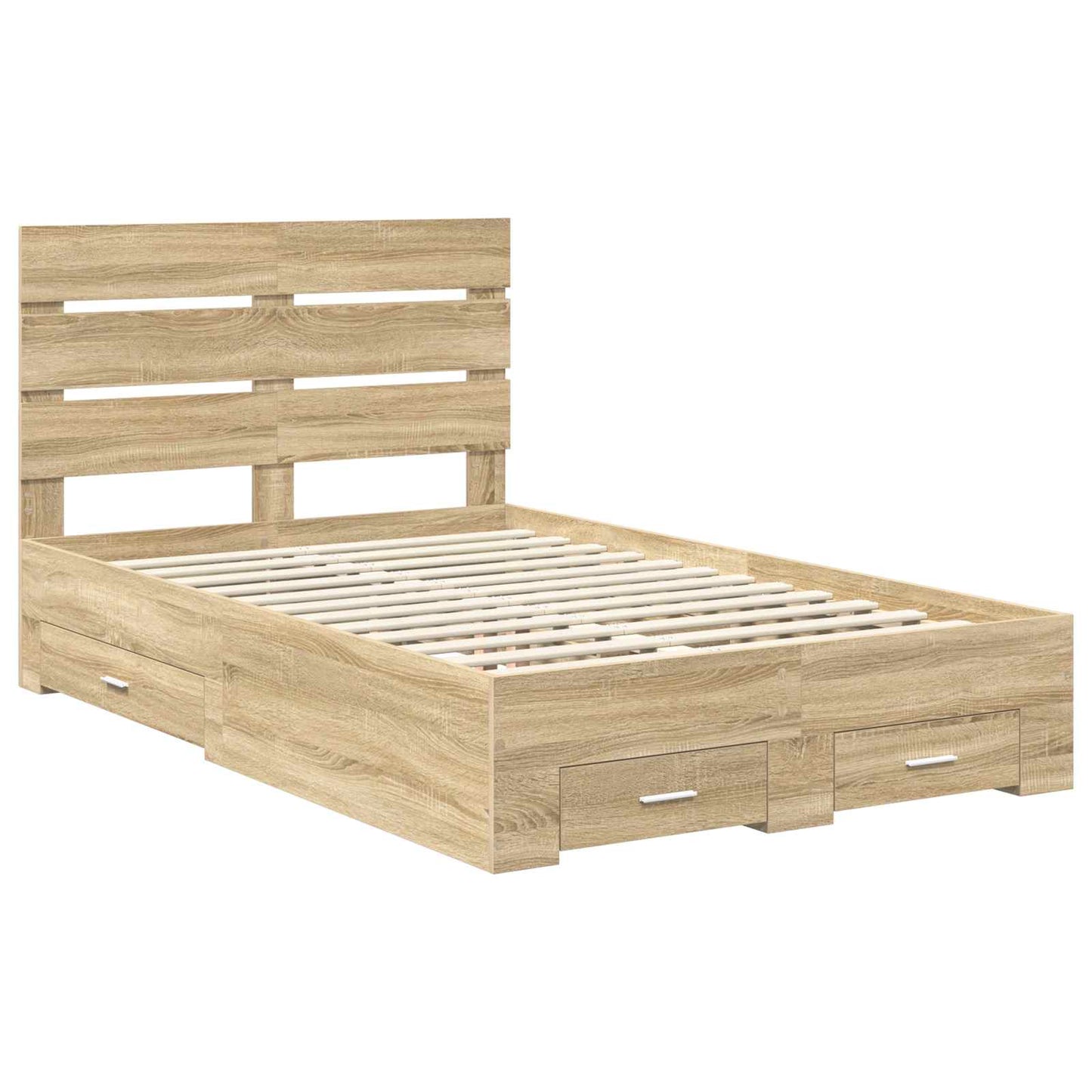 Sengestamme med skuff Sonoma eik 120 x 200 cm Konstruert tre