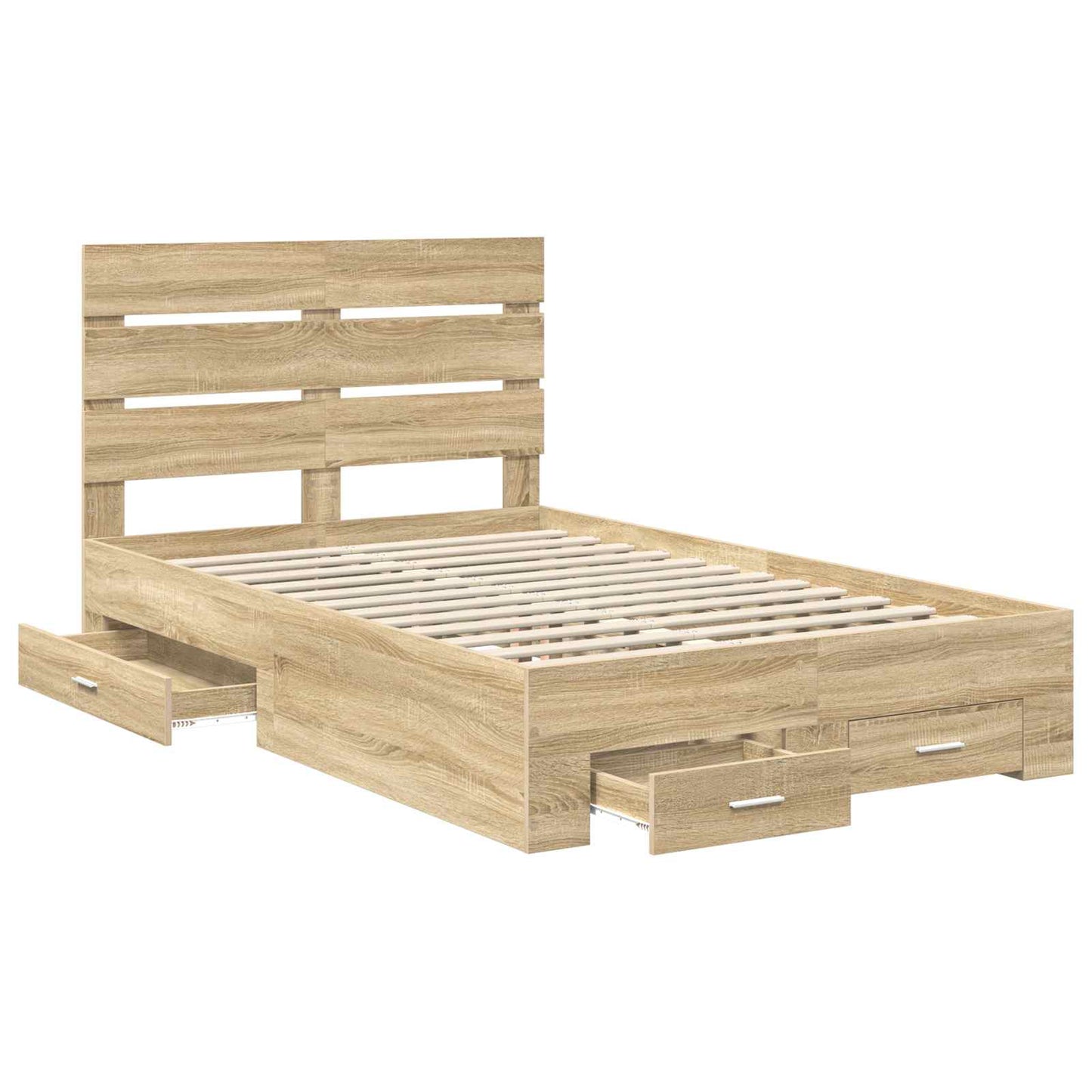 Sengestamme med skuff Sonoma eik 120 x 200 cm Konstruert tre