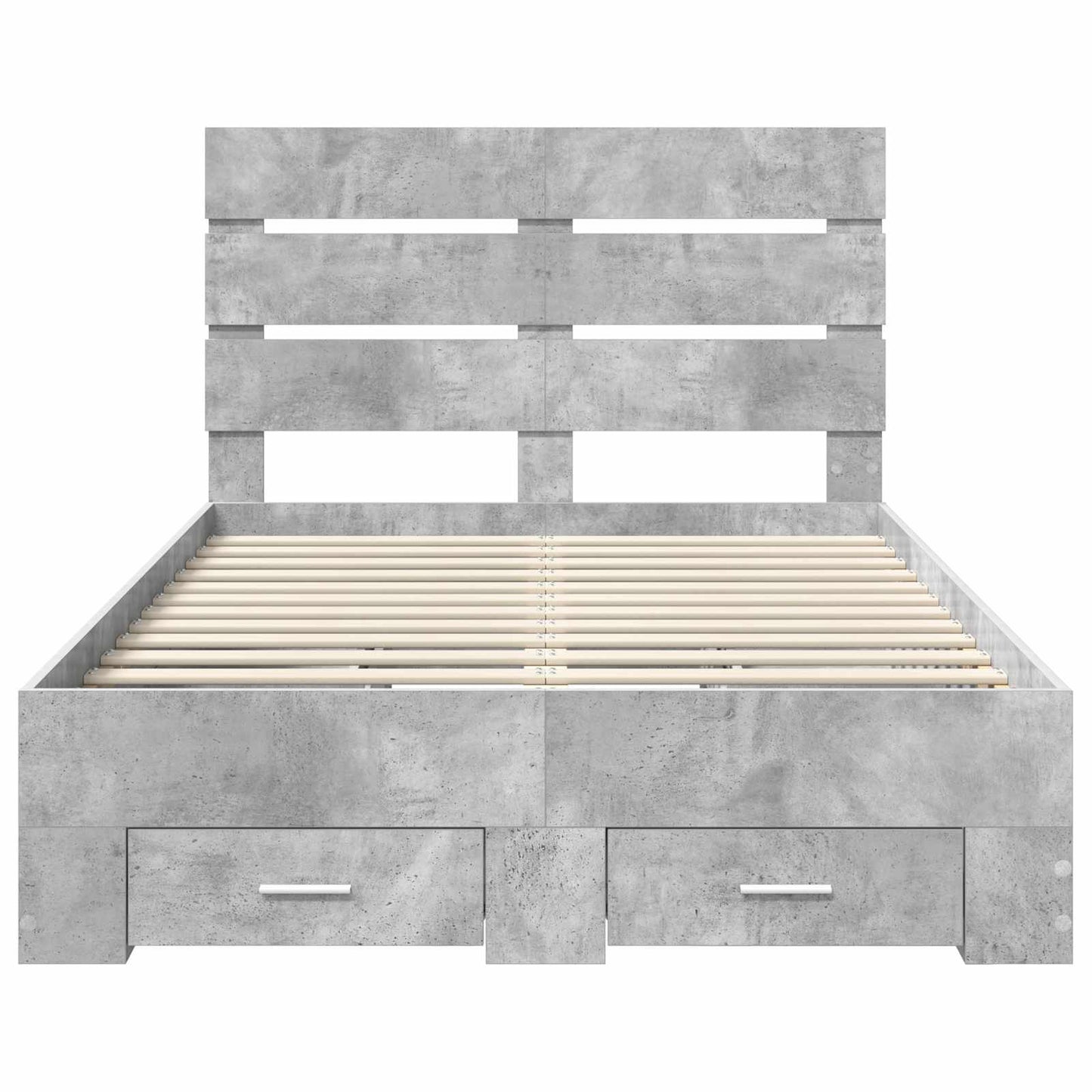 Sengestamme med skuff Betonggrå 120 x 190 cm Konstruert tre