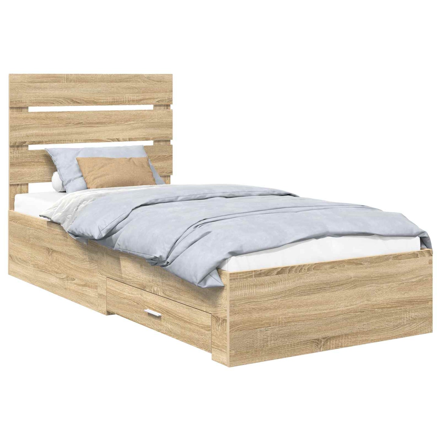 Sengestamme med skuff Sonoma eik 100 x 200 cm Konstruert tre