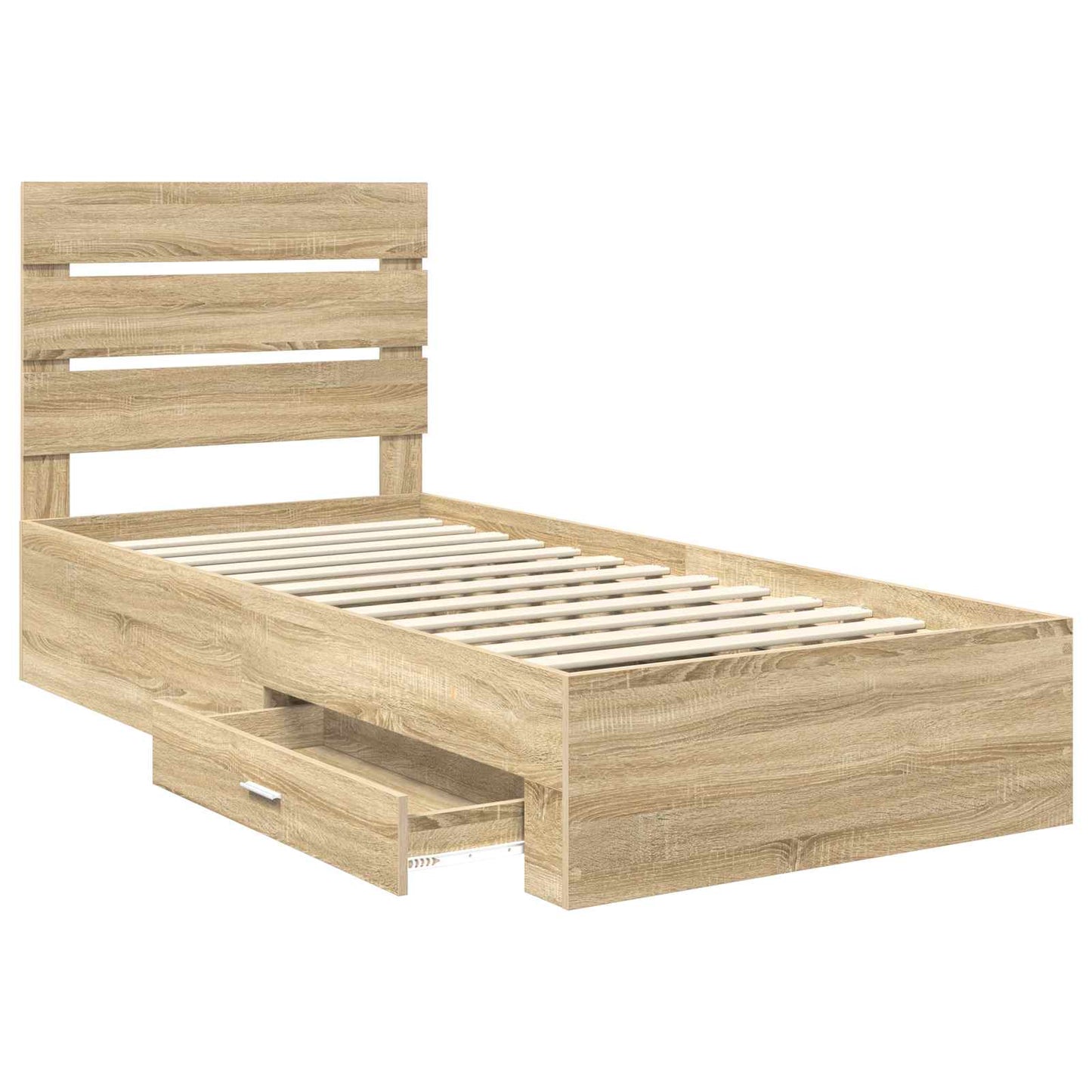 Sengestamme med skuff Sonoma eik 100 x 200 cm Konstruert tre