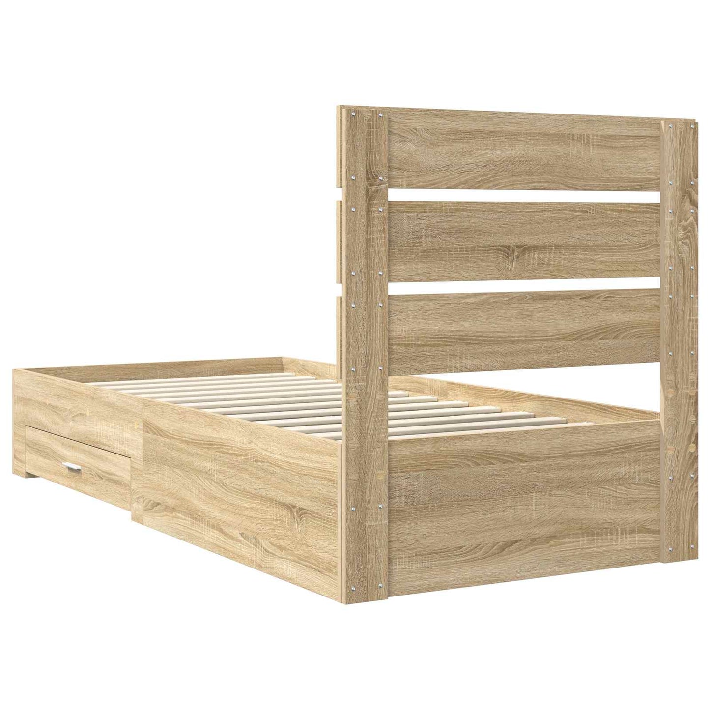 Sengestamme med skuff Sonoma eik 100 x 200 cm Konstruert tre