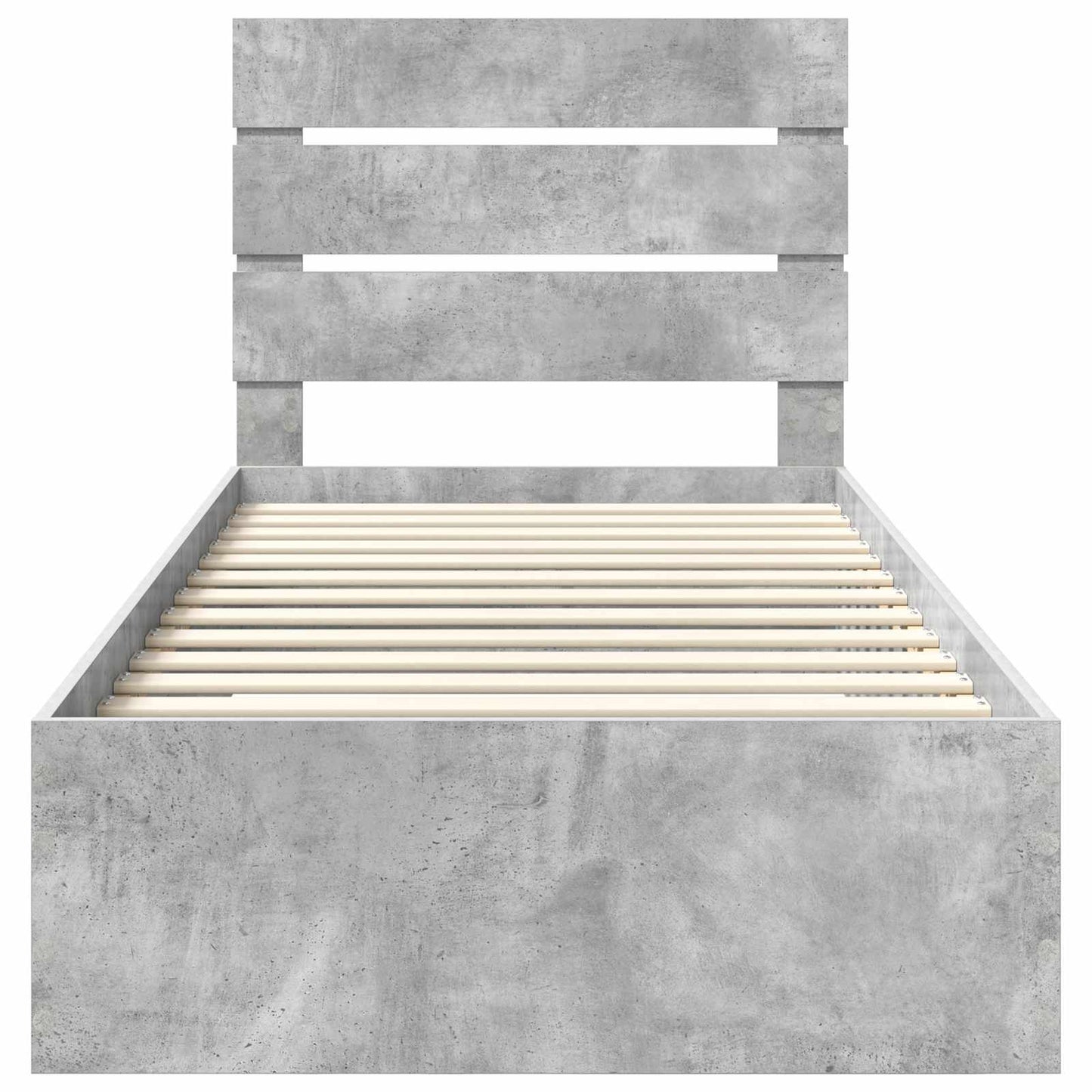 Sengestamme med skuff Betonggrå 90 x 200 cm Konstruert tre