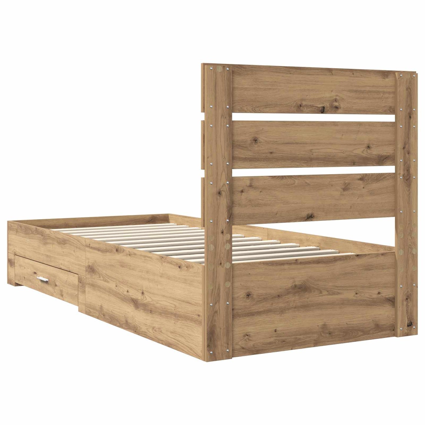 Sengestamme med skuff Artisan Eik 90 x 190 cm Konstruert tre