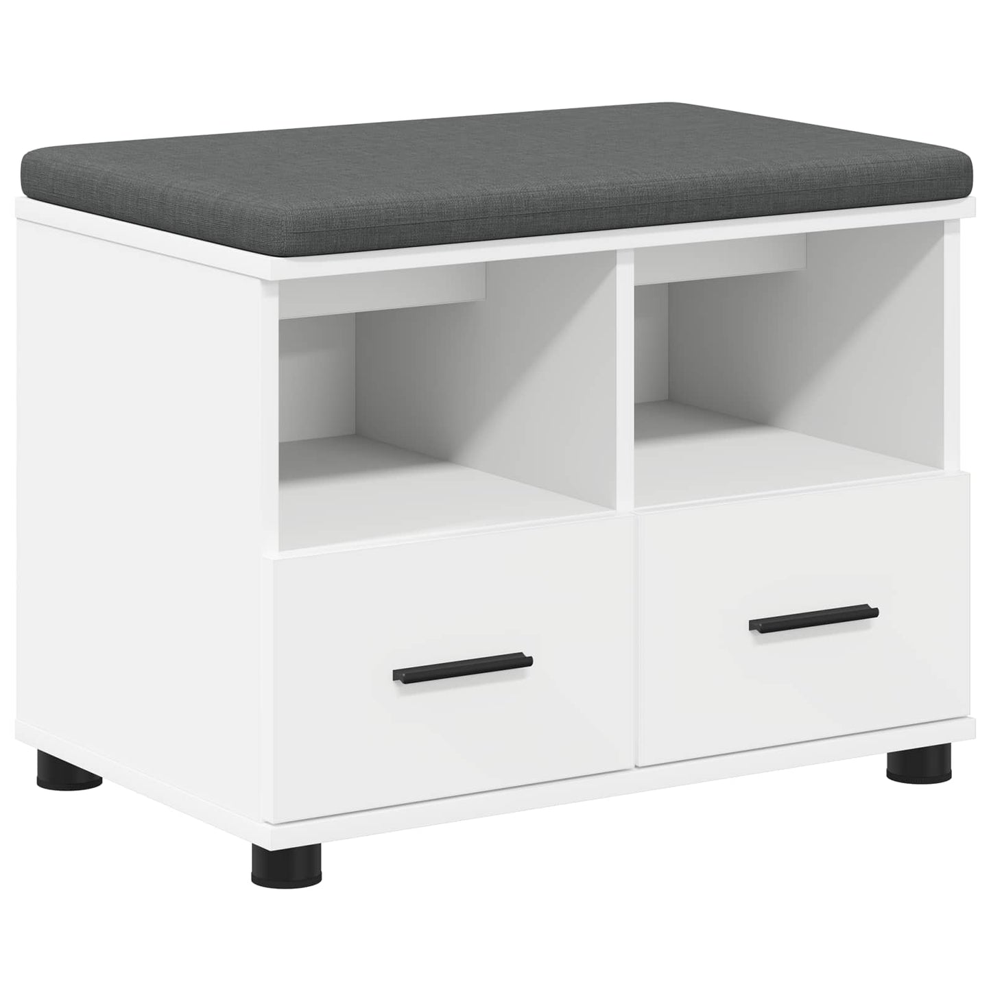 Gangbenk Hvit 60 x 38 x 46 cm Konstruert treverk og stoff
