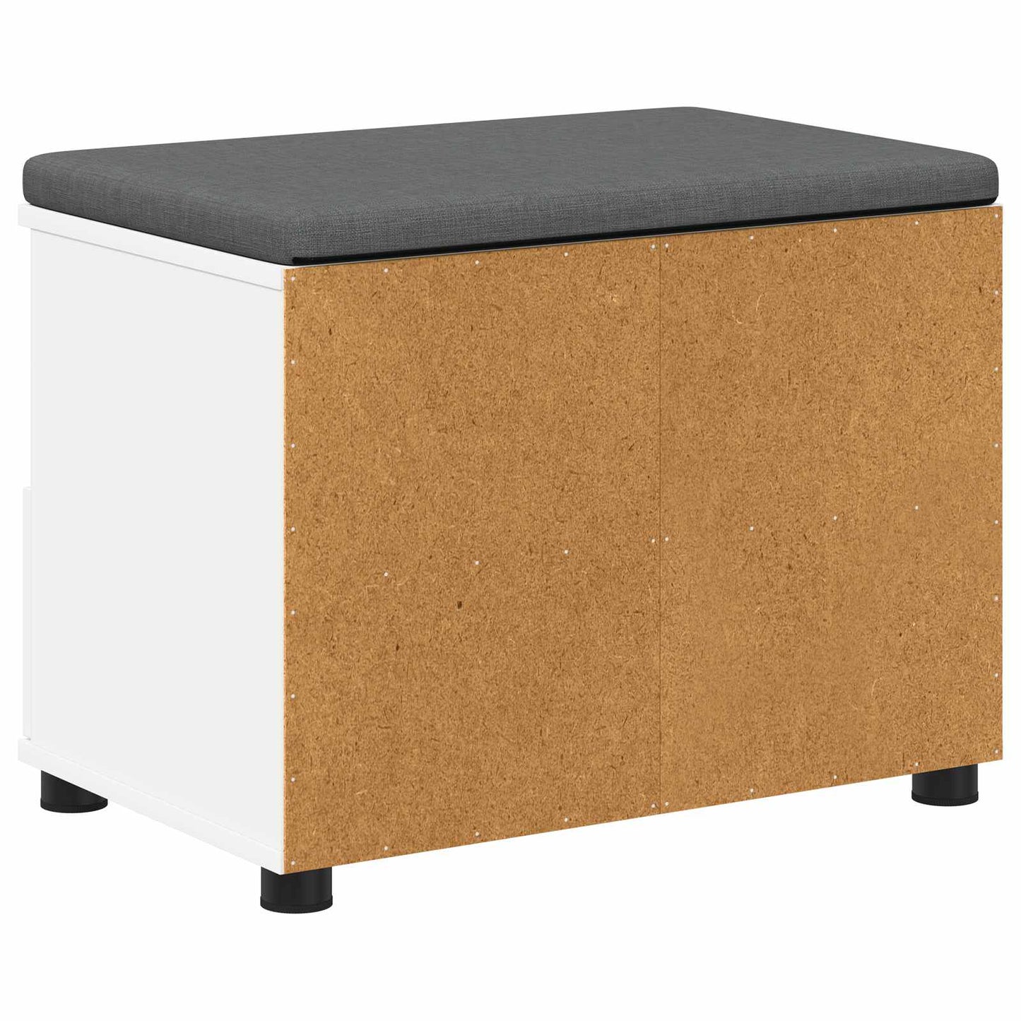 Gangbenk Hvit 60 x 38 x 46 cm Konstruert treverk og stoff