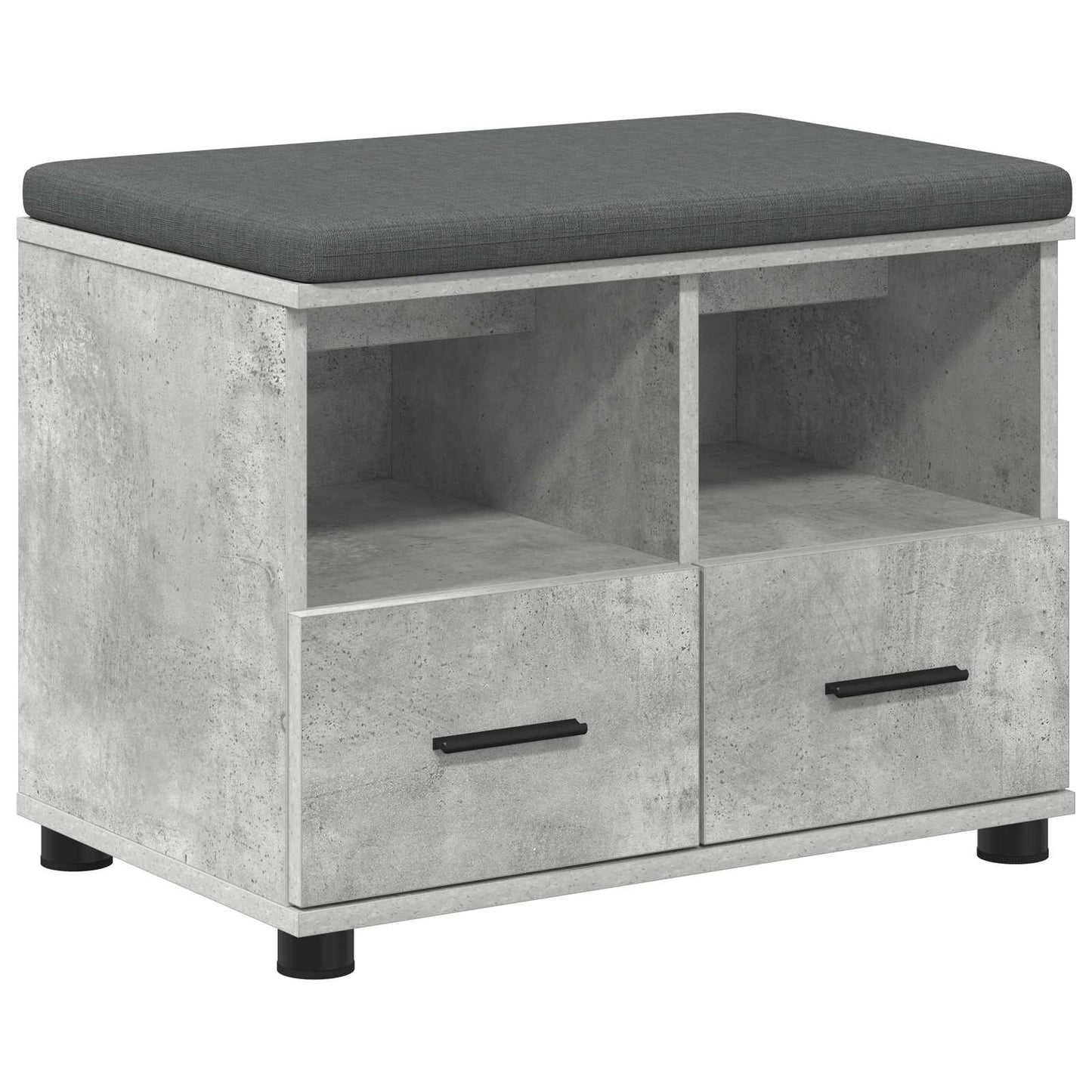 Gangbenk BetongGrå 60 x 38 x 46 cm Konstruert treverk og stoff