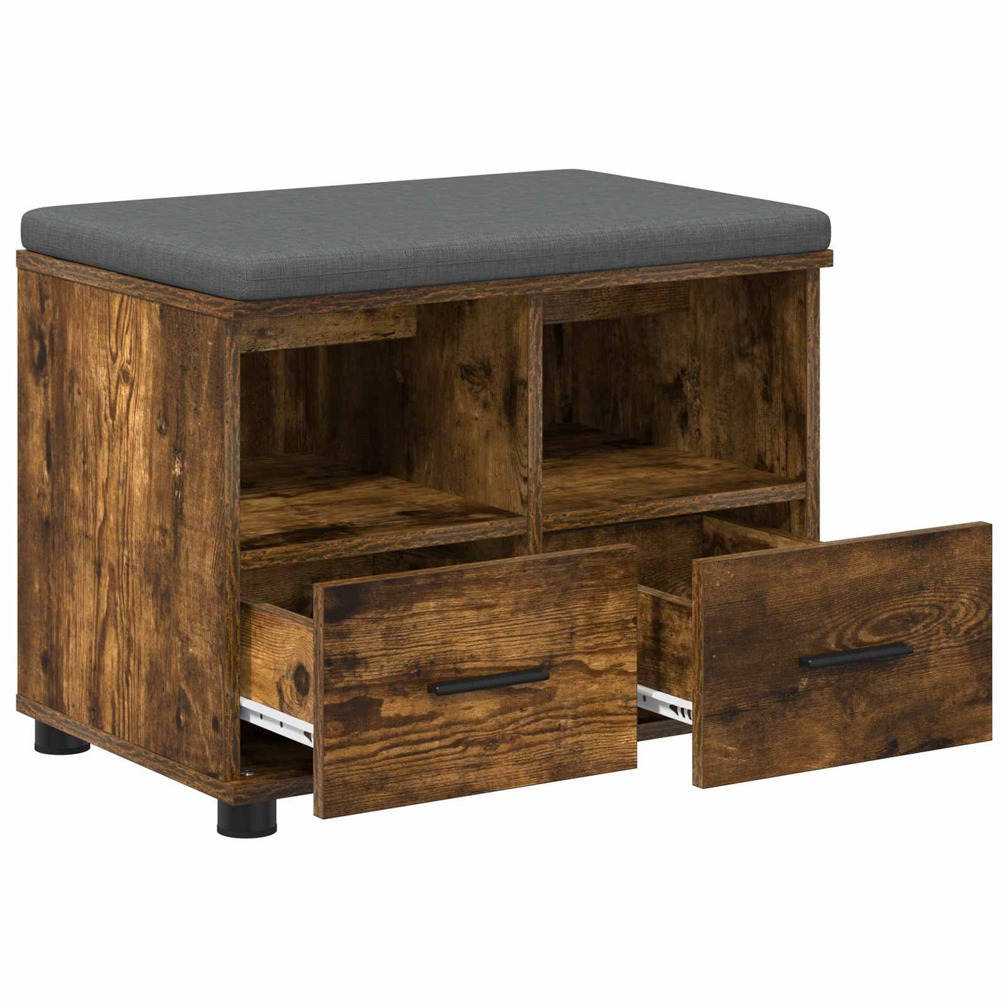 Gangbenk Røkt Eik 60 x 38 x 46 cm Konstruert treverk og stoff