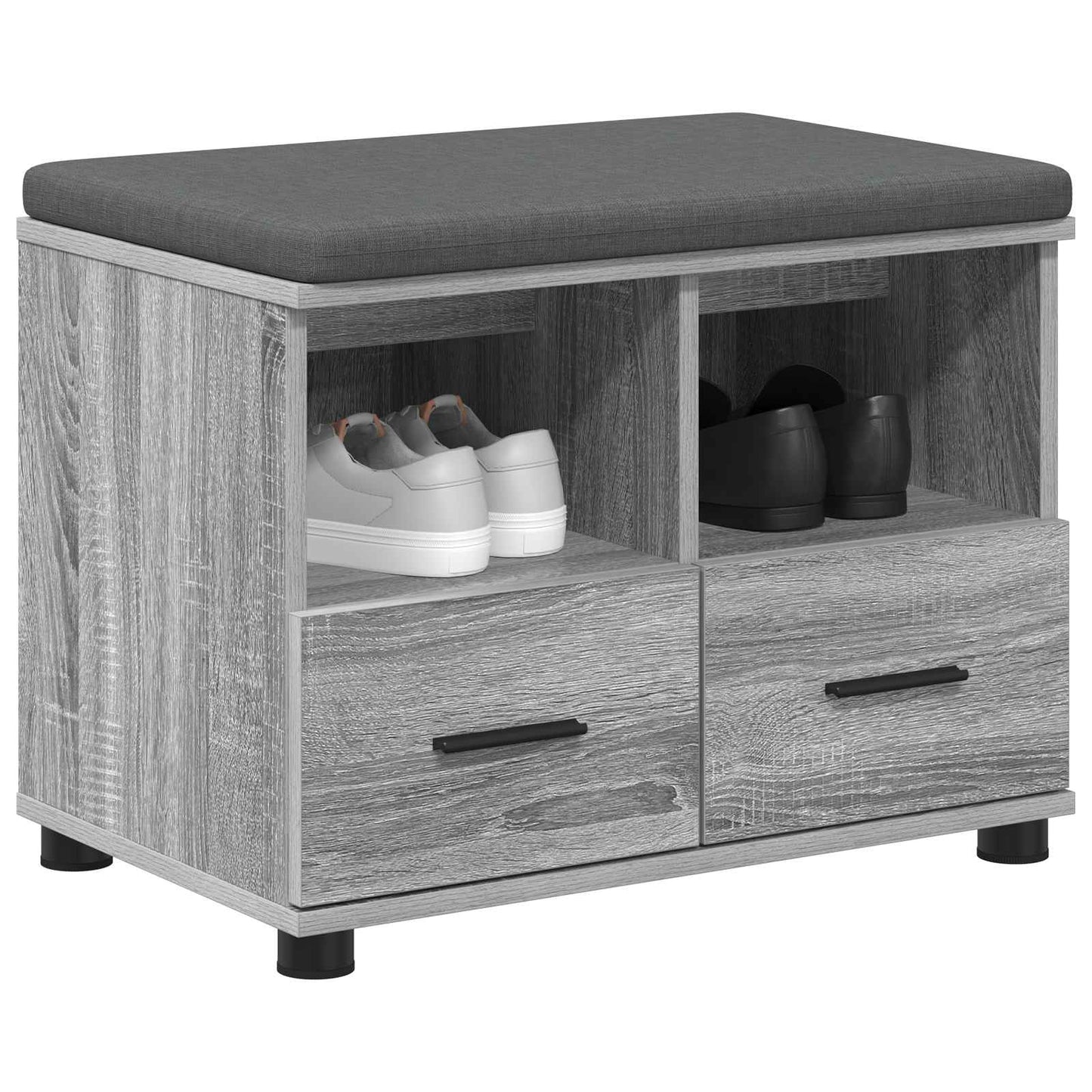 Gangbenk Grå Sonoma 60 x 38 x 46 cm Konstruert treverk og stoff