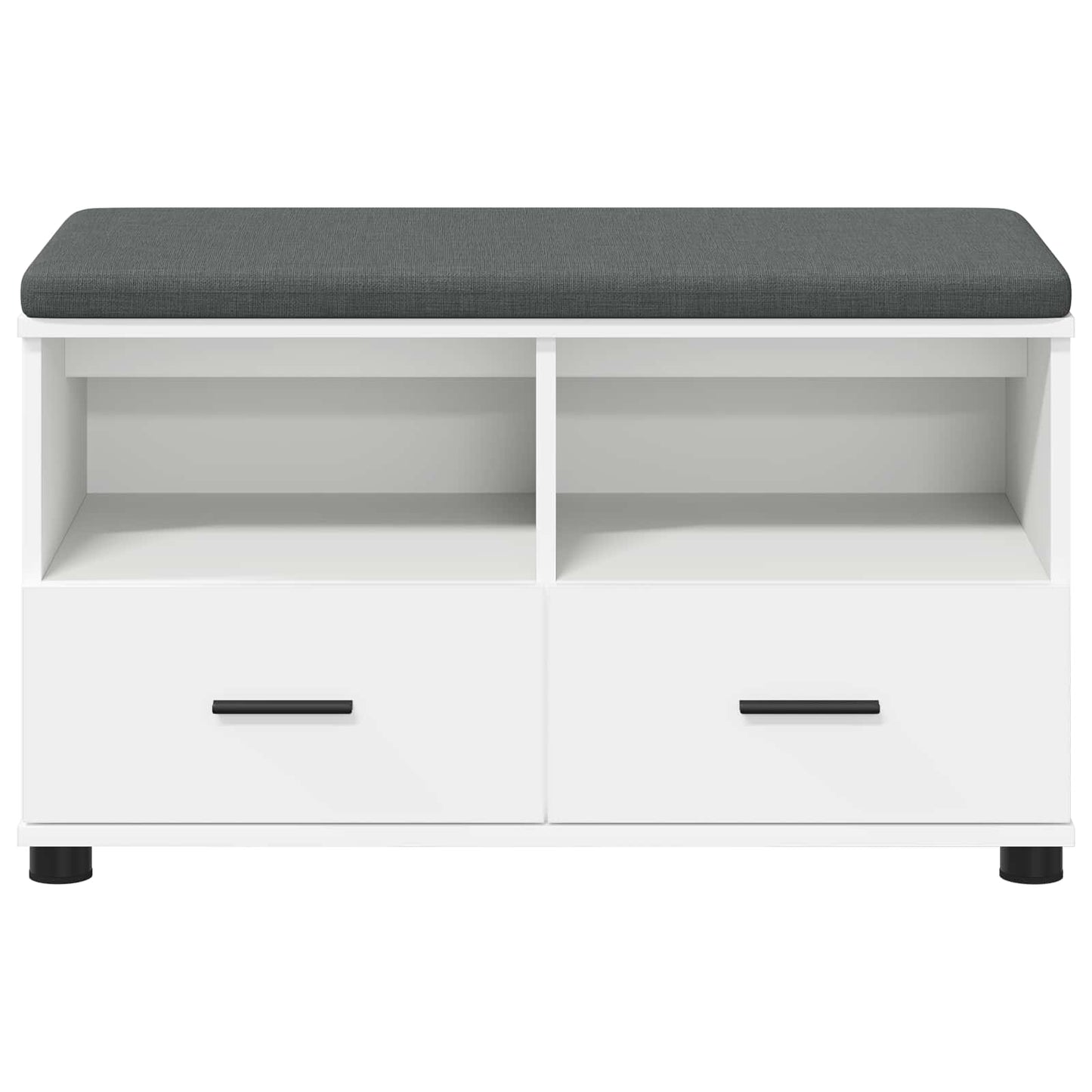 Gangbenk Hvit 80 x 38 x 46 cm Konstruert treverk og stoff