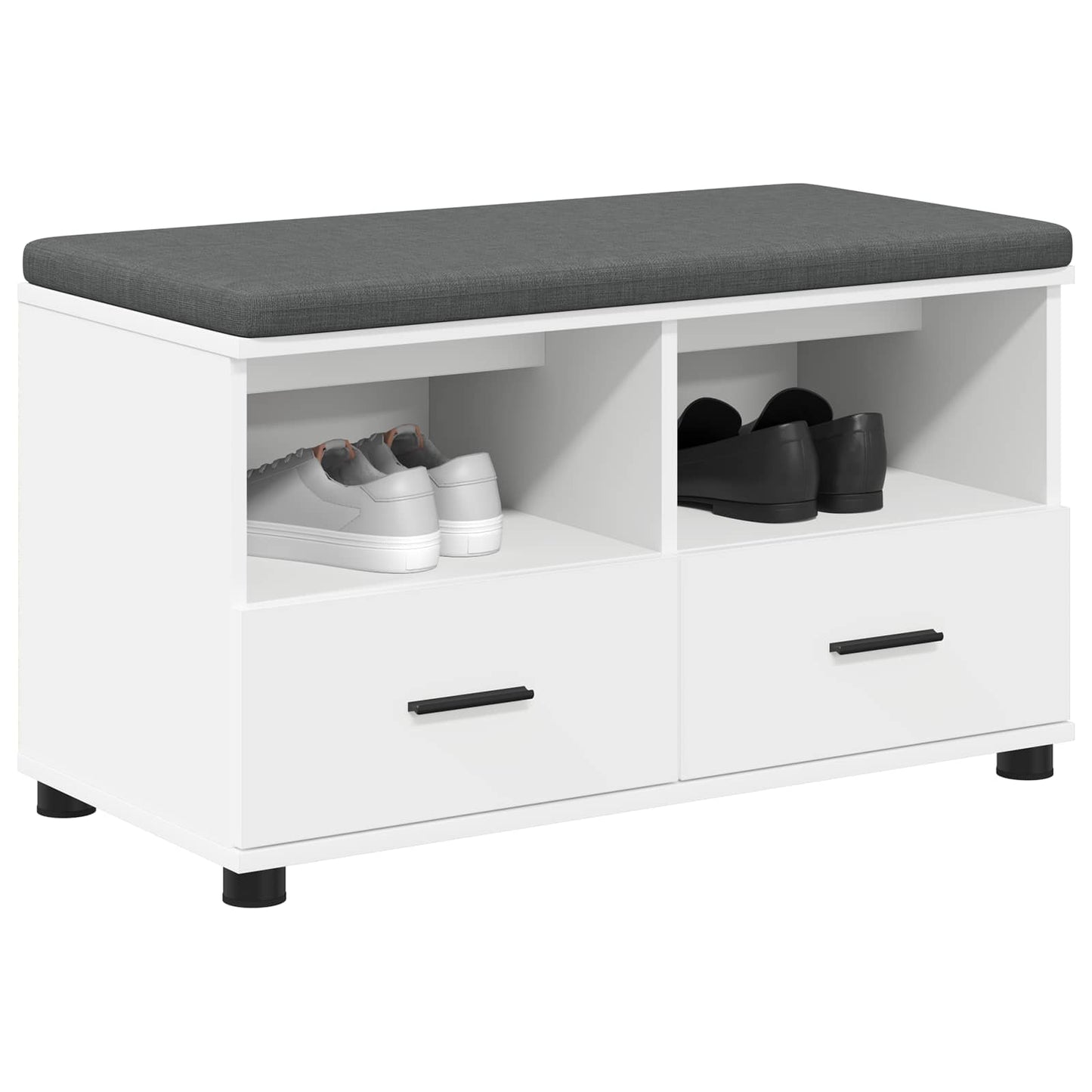 Gangbenk Hvit 80 x 38 x 46 cm Konstruert treverk og stoff