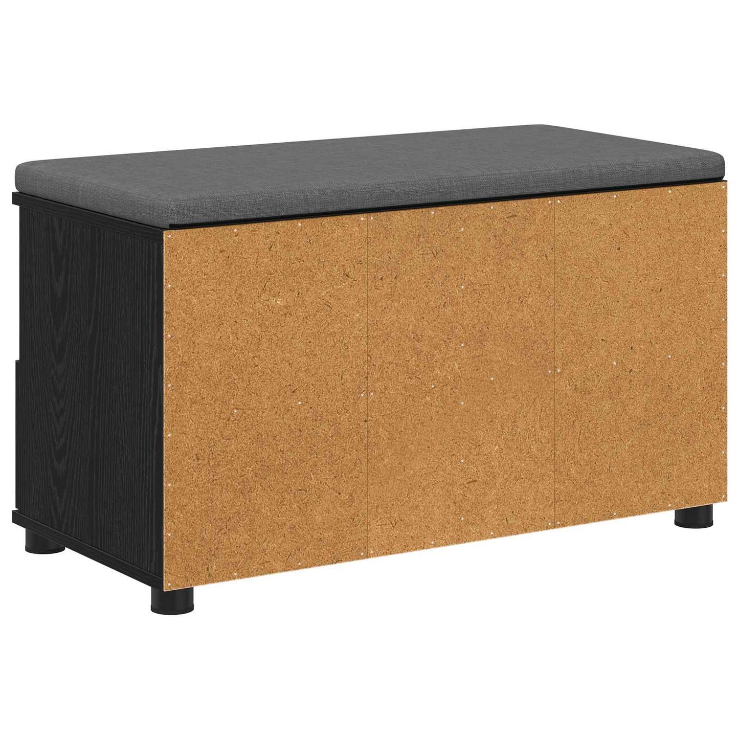 Gangbenk Svart Eik 80 x 38 x 46 cm Konstruert treverk og stoff