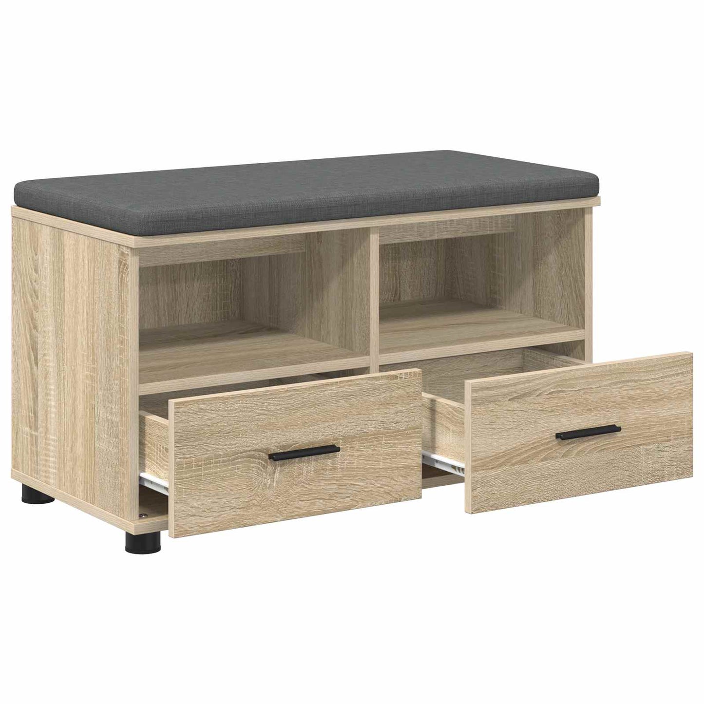 Gangbenk Sonoma eik 80 x 38 x 46 cm Konstruert treverk og stoff