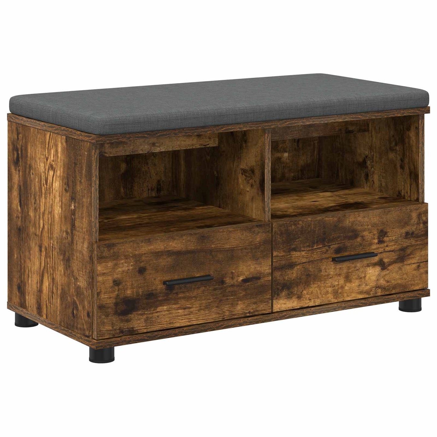 Gangbenk Røkt Eik 80 x 38 x 46 cm Konstruert treverk og stoff