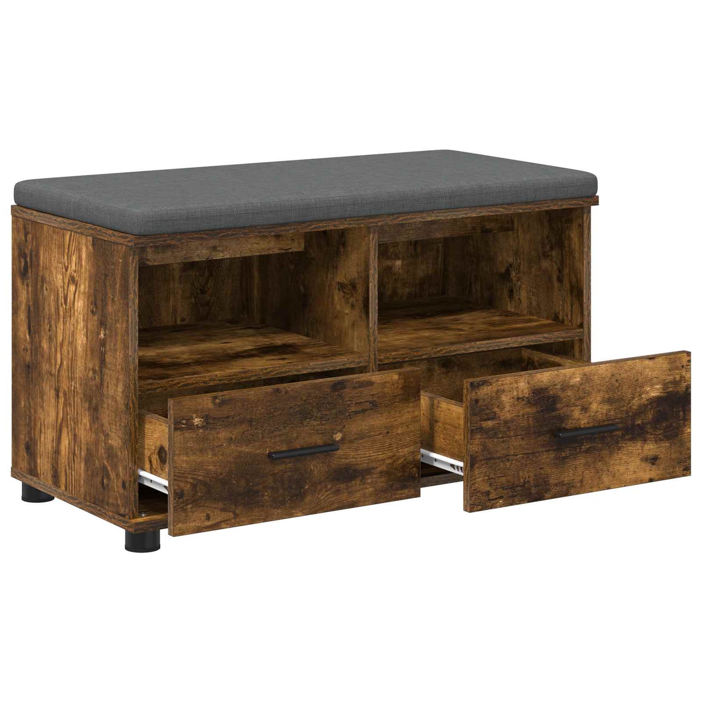Gangbenk Røkt Eik 80 x 38 x 46 cm Konstruert treverk og stoff