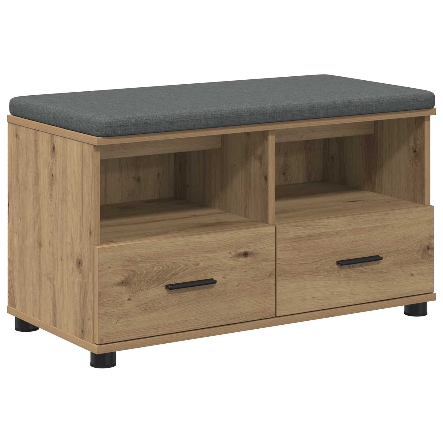 Gangbenk med pute med skuff Artisan Eik 80 x 38 x 46 cm