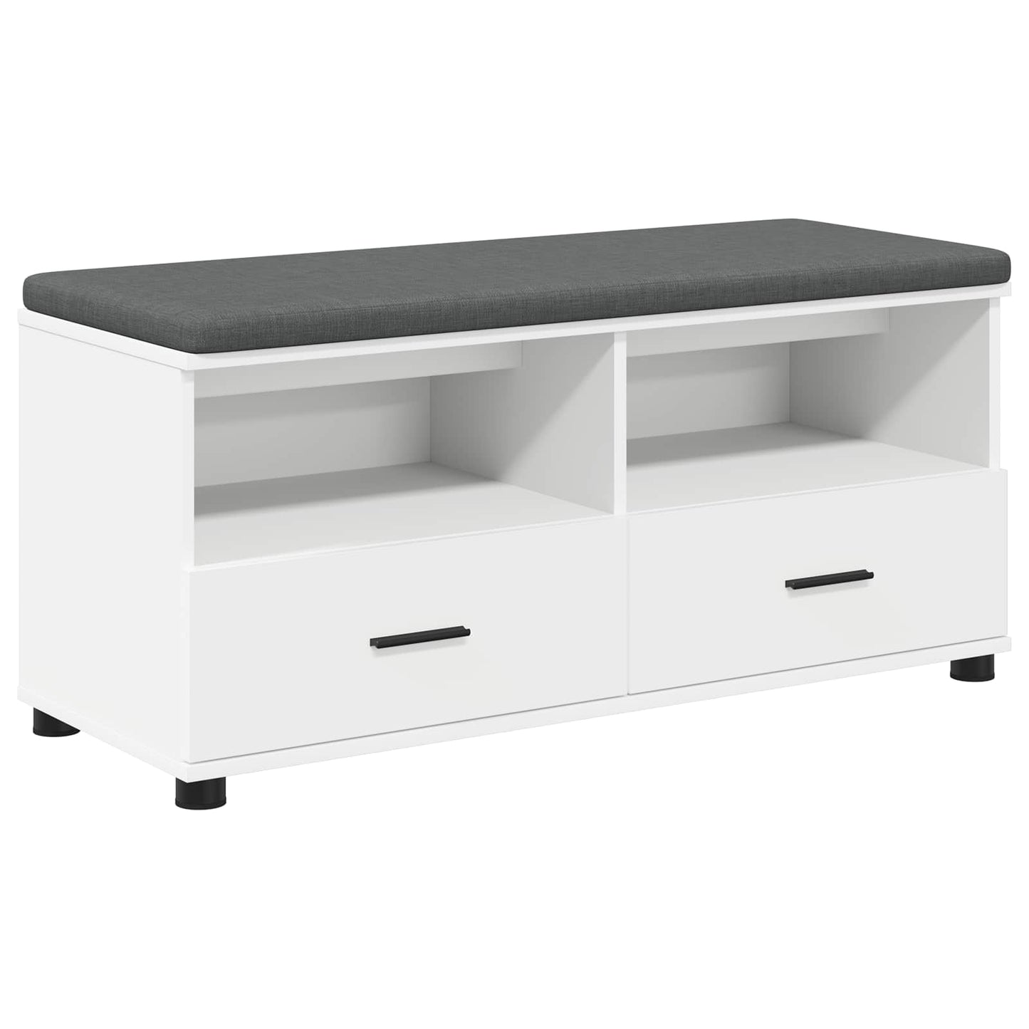 Gangbenk Hvit 100 x 38 x 46 cm Konstruert treverk og stoff