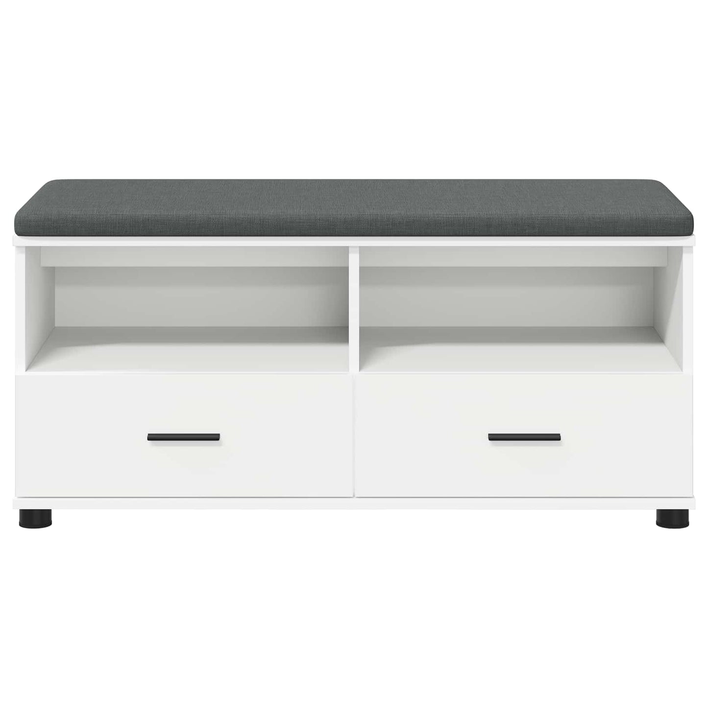 Gangbenk Hvit 100 x 38 x 46 cm Konstruert treverk og stoff
