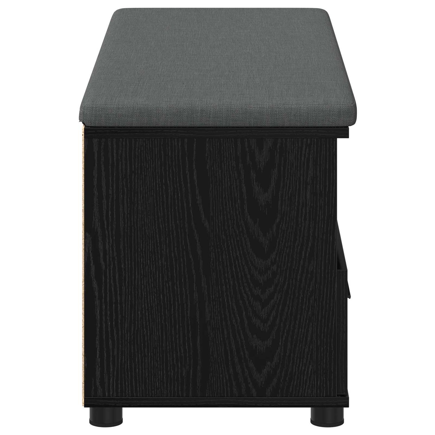 Gangbenk Svart Eik 100 x 38 x 46 cm Konstruert treverk og stoff