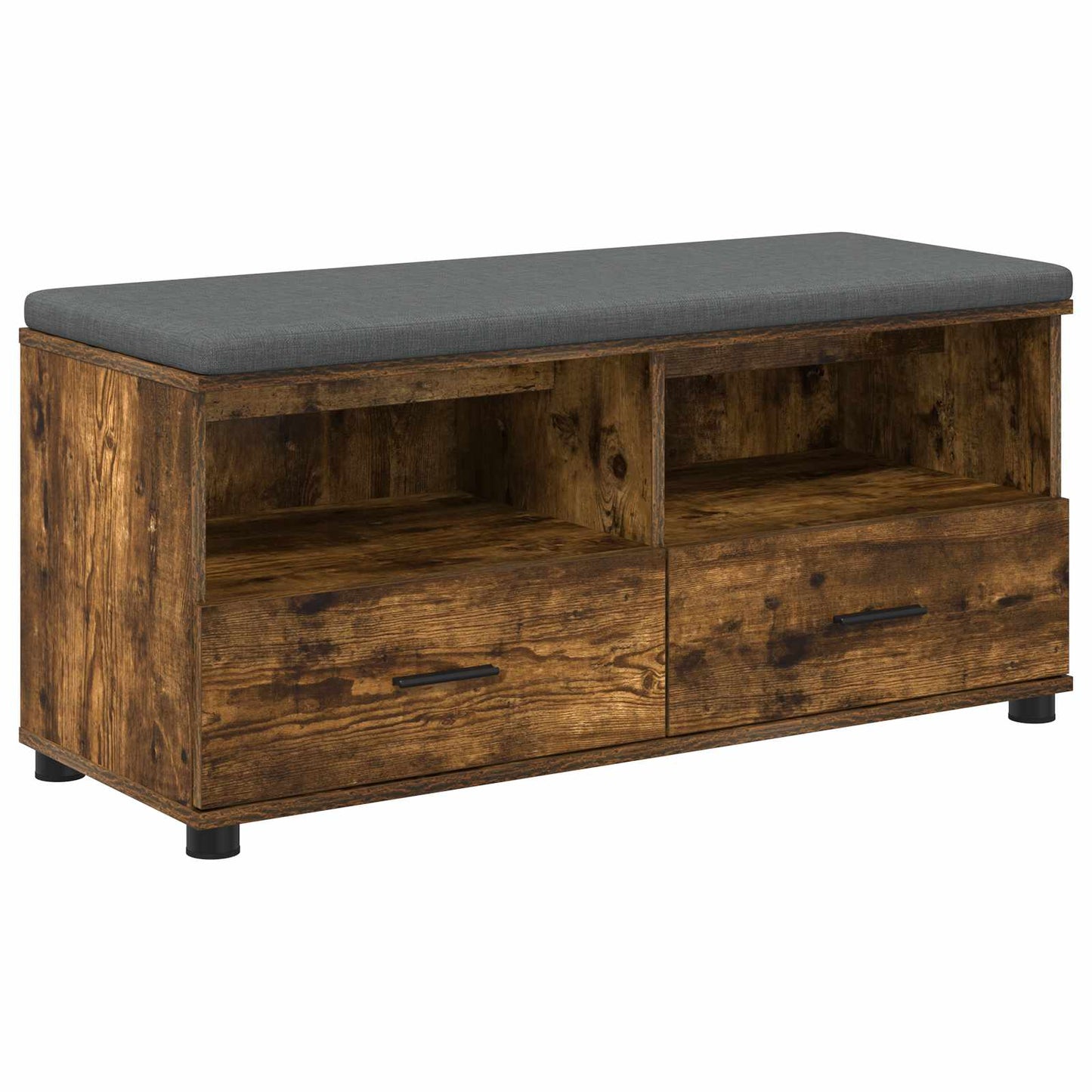 Gangbenk Røkt Eik 100 x 38 x 46 cm Konstruert treverk og stoff