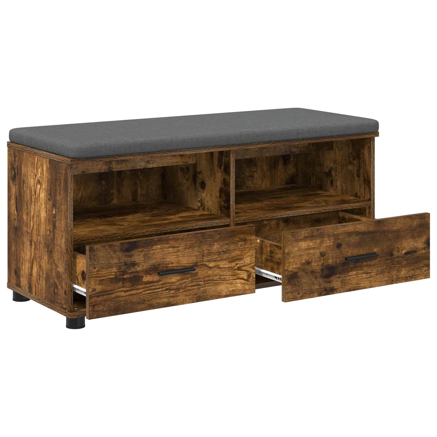 Gangbenk Røkt Eik 100 x 38 x 46 cm Konstruert treverk og stoff