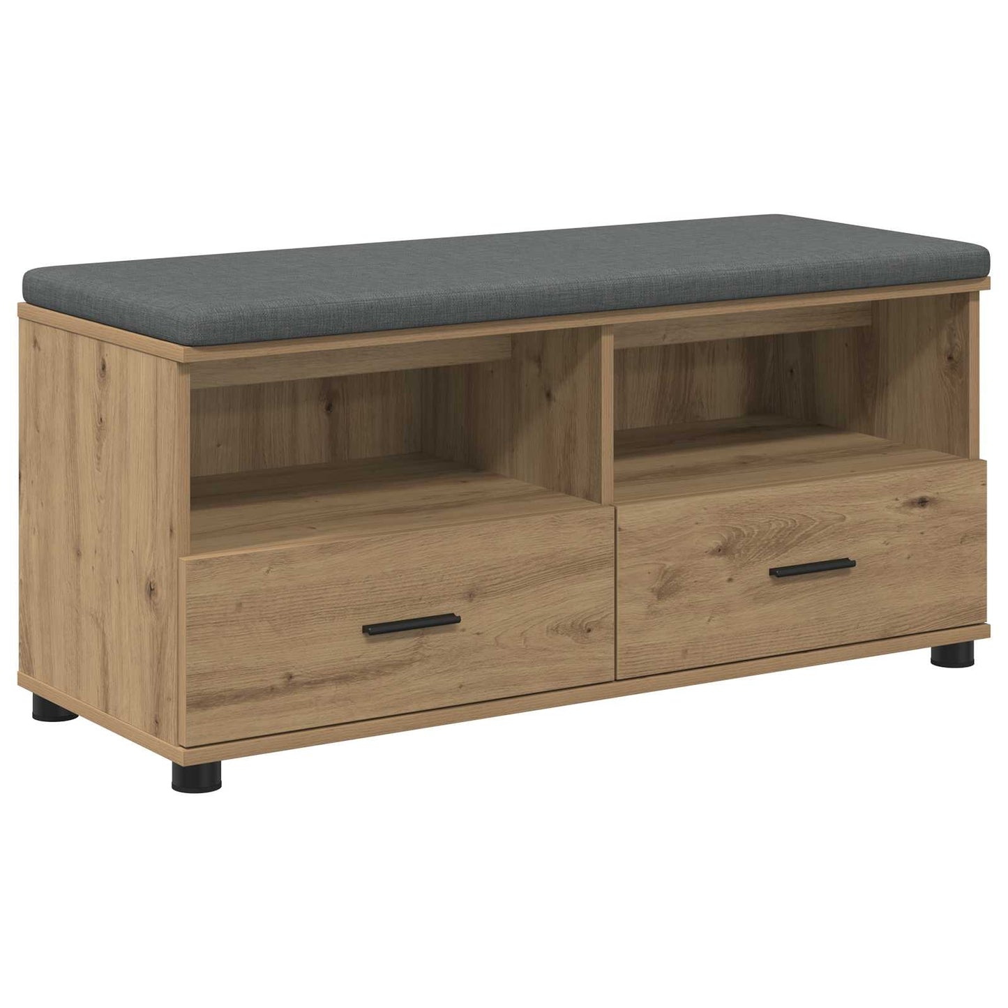Gangbenk med pute med skuff Artisan Eik 100 x 38 x 46 cm